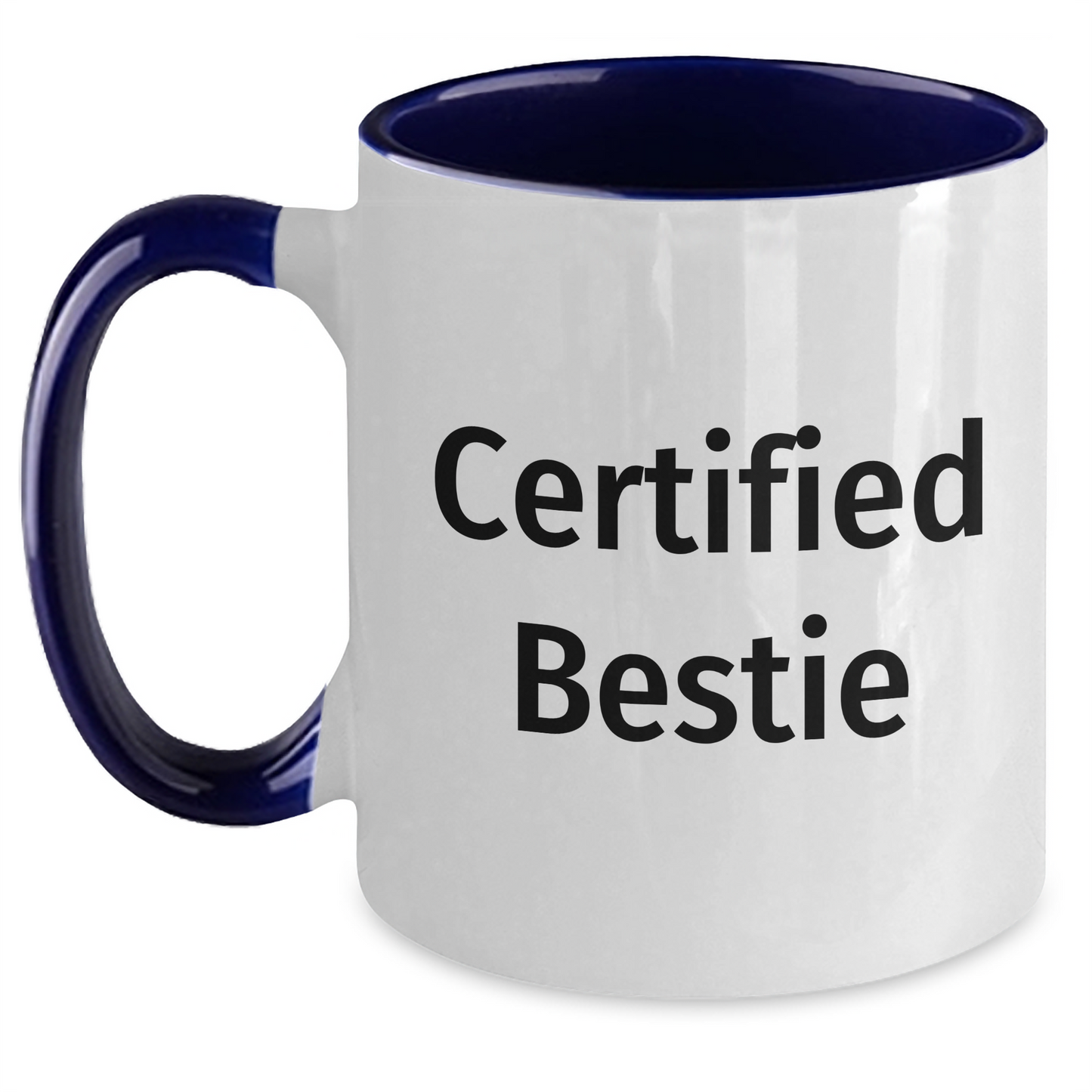 Funny Bestie Gifts from Men - Certified Bestie Two Tone Coffee Mug for Bestie, Unique Father's Day Unique Gifts - Main