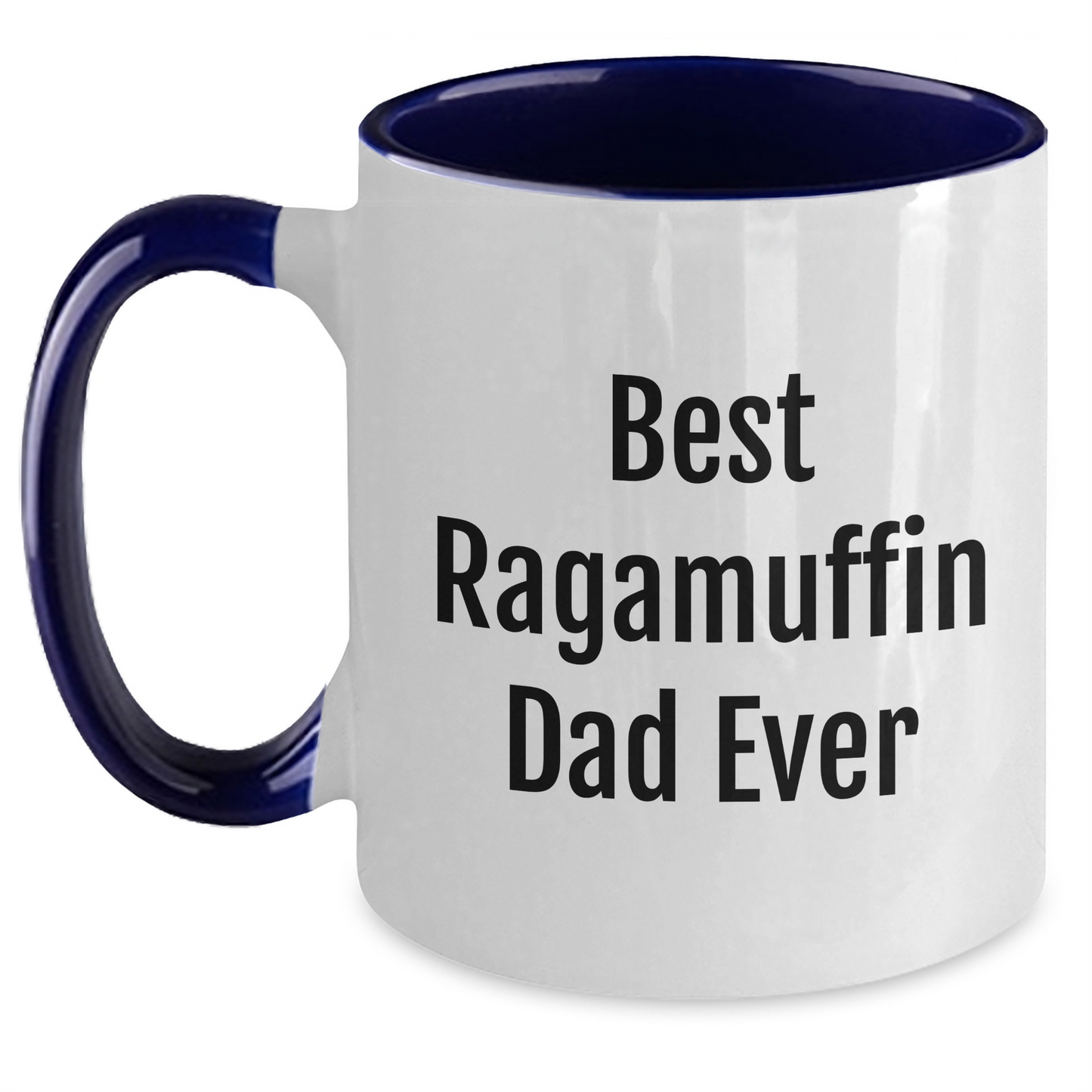 Ragamuffin Cat Gifts for Best Dad Ever, Funny Two Tone Coffee Mug, Father's Day Unique Gifts from Family to Men - Main