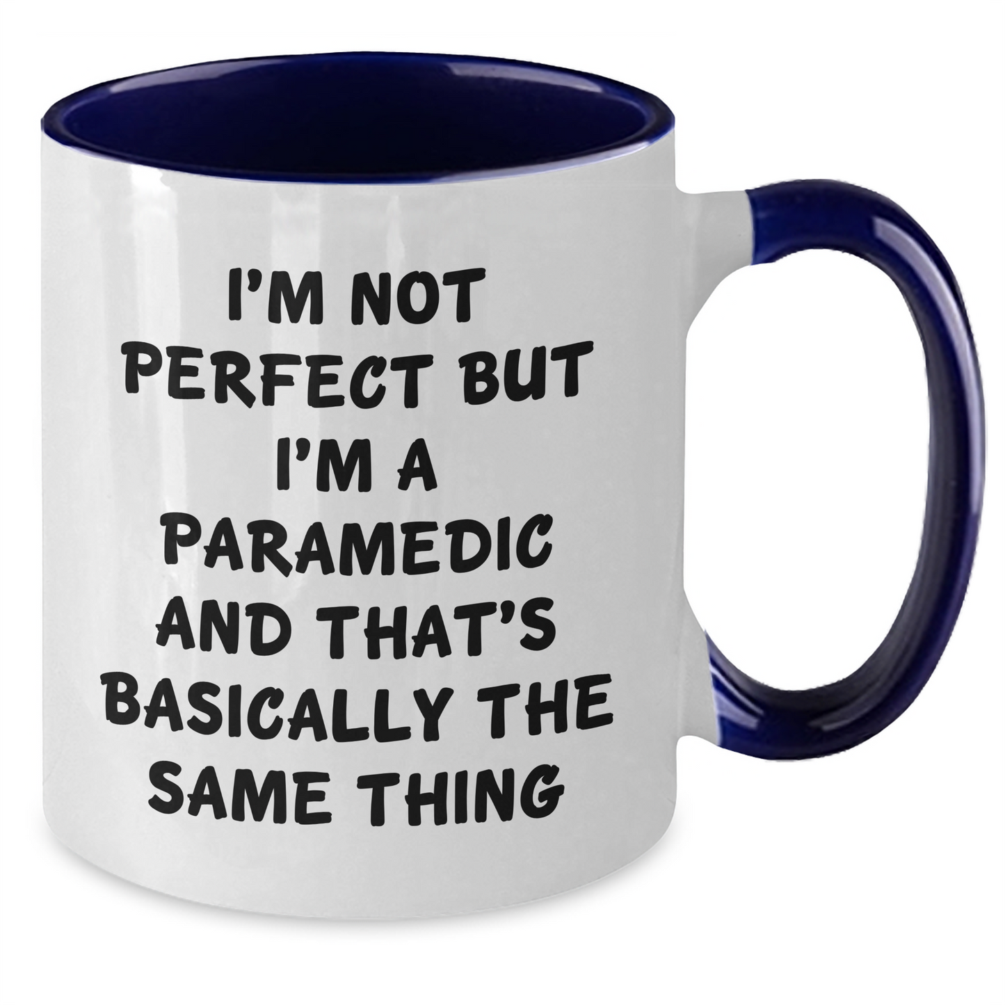 Funny Rescue Worker Gifts for Men - I'm Not Perfect But I'm A Rescue Worker And That's Basically The Same Thing, Two Tone Coffee Mug for Father's Day from Family - Additional
