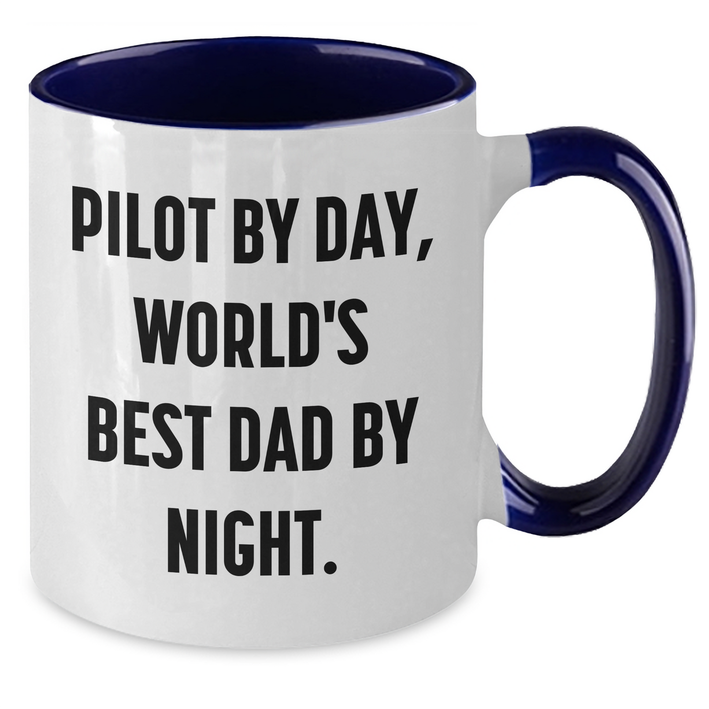 Pilot Gifts: Funny Two Tone Coffee Mug, Pilot By Day, World's Best Dad By Night., Gifts from Men to Pilot, Father's Day Unique Presents - Additional