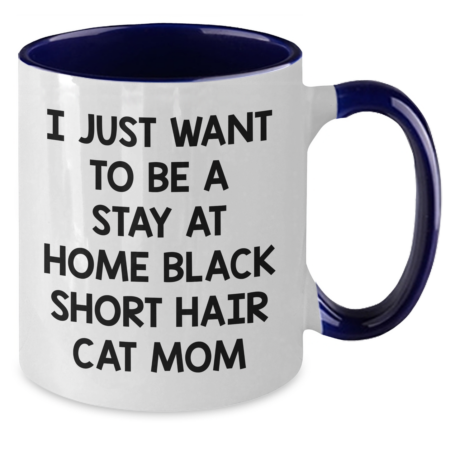 Funny Black Short Hair Cat Mom Graduation Gifts from Friends, Two Tone Coffee Mug for Her - Additional