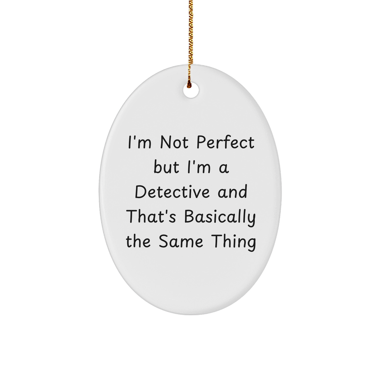 Funny Detective Oval Ornament Gifts from Friends for Men, Unique Christmas Memorable Presents - Image 1