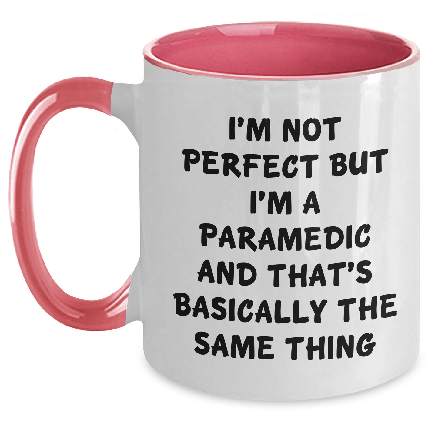 Funny Rescue Worker Gifts for Men - I'm Not Perfect But I'm A Rescue Worker And That's Basically The Same Thing, Two Tone Coffee Mug for Father's Day from Family - Main