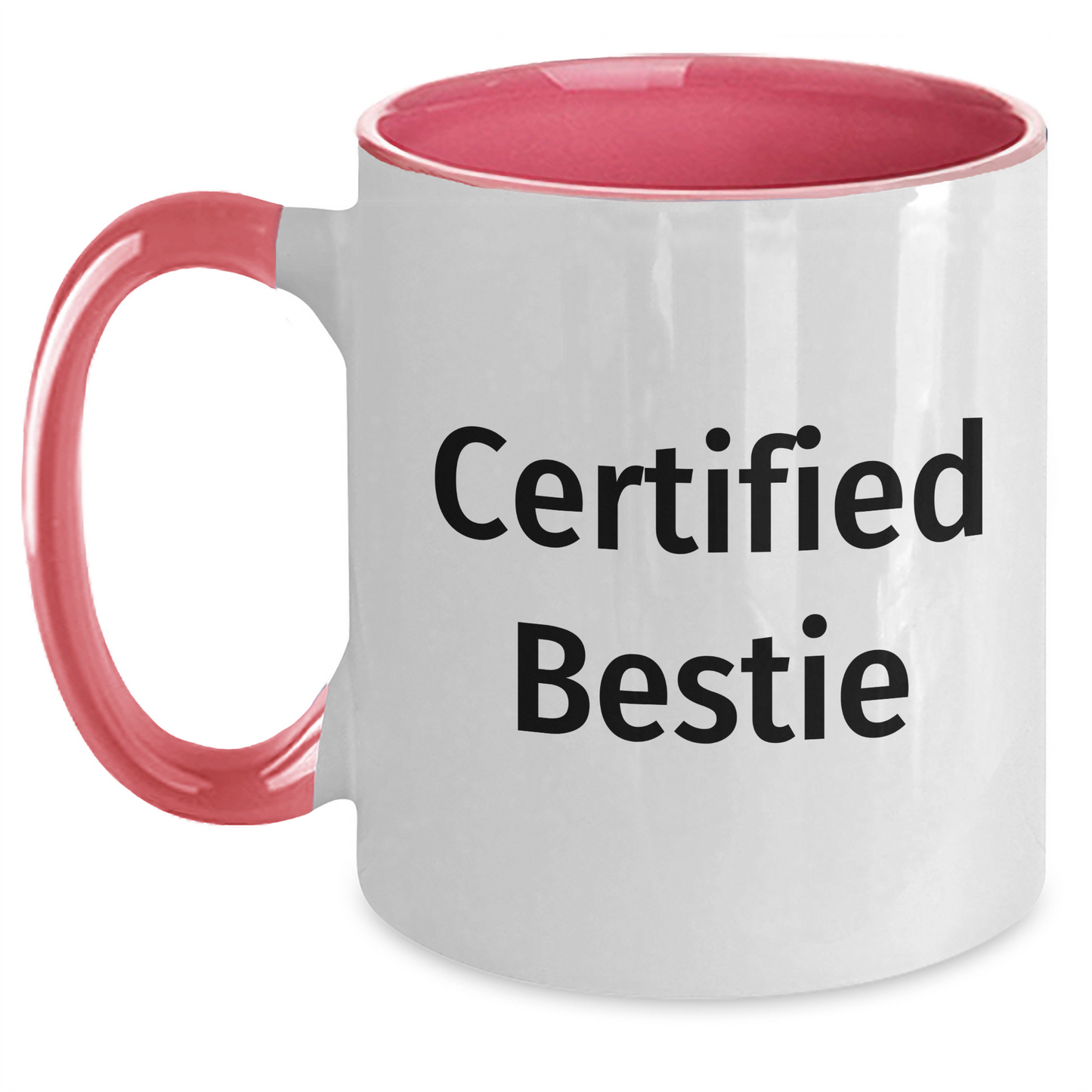 Funny Bestie Gifts from Men - Certified Bestie Two Tone Coffee Mug for Bestie, Unique Father's Day Unique Gifts - Main