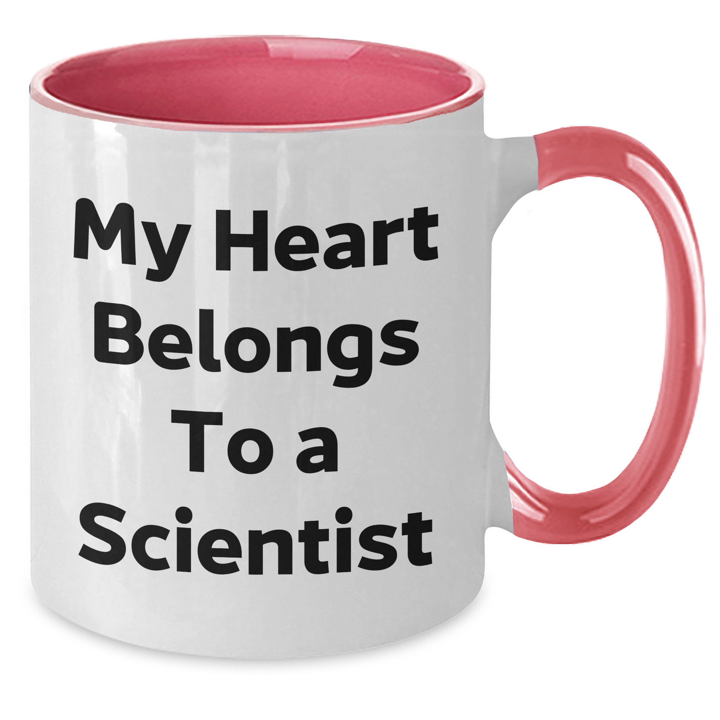 Funny Scientist Gifts, My Heart Belongs To A Scientist Two Tone Coffee Mug, Graduation Unique Gifts from Men to Scientist Friends - Additional