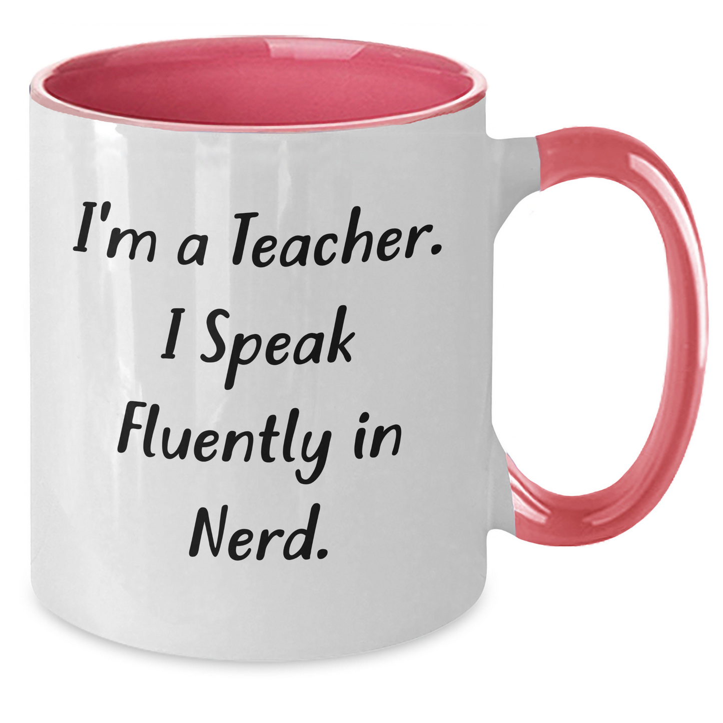 Funny Teacher Gifts - I Speak Fluently In genius., Unique Graduation Teacher Mug, Two Tone Coffee Mug for Men, Women, Friends, Family, Coworkers - Teacher Appreciation, Teacher Retirement - Additional