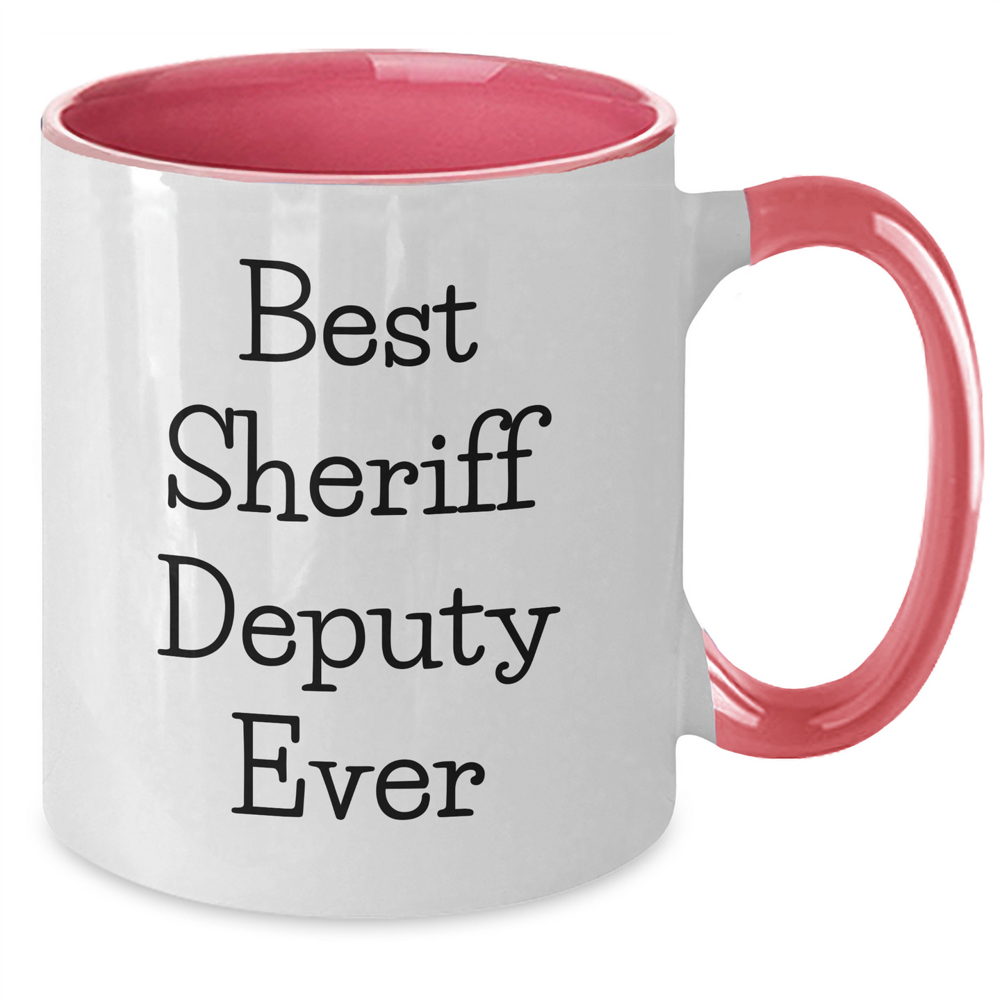 Funny Sheriff Deputy Gifts for Men | Best Sheriff Deputy Ever Two Tone Coffee Mug for Father's Day - Gifts from Family, Friends, Coworkers - Additional