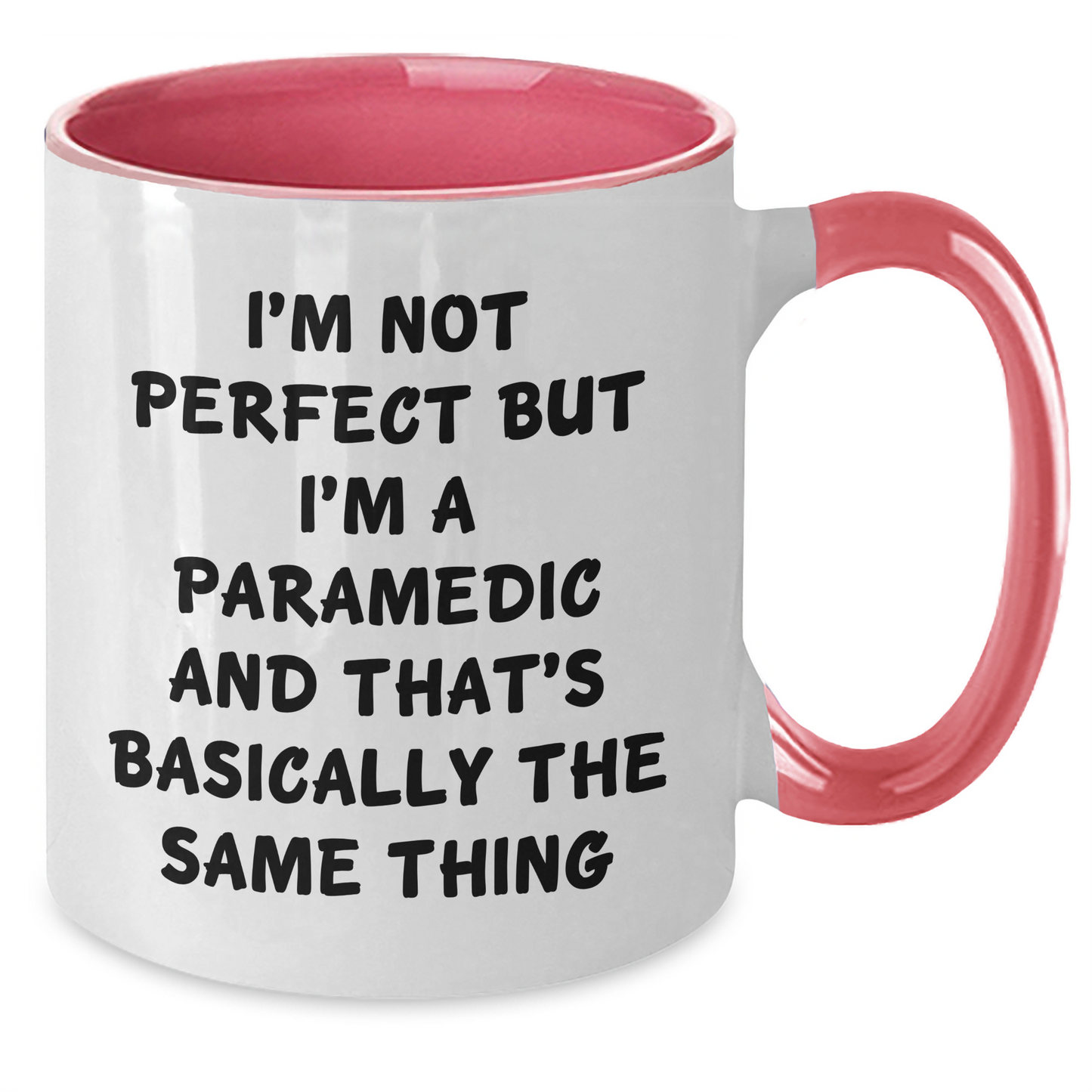 Funny Rescue Worker Gifts for Men - I'm Not Perfect But I'm A Rescue Worker And That's Basically The Same Thing, Two Tone Coffee Mug for Father's Day from Family - Additional