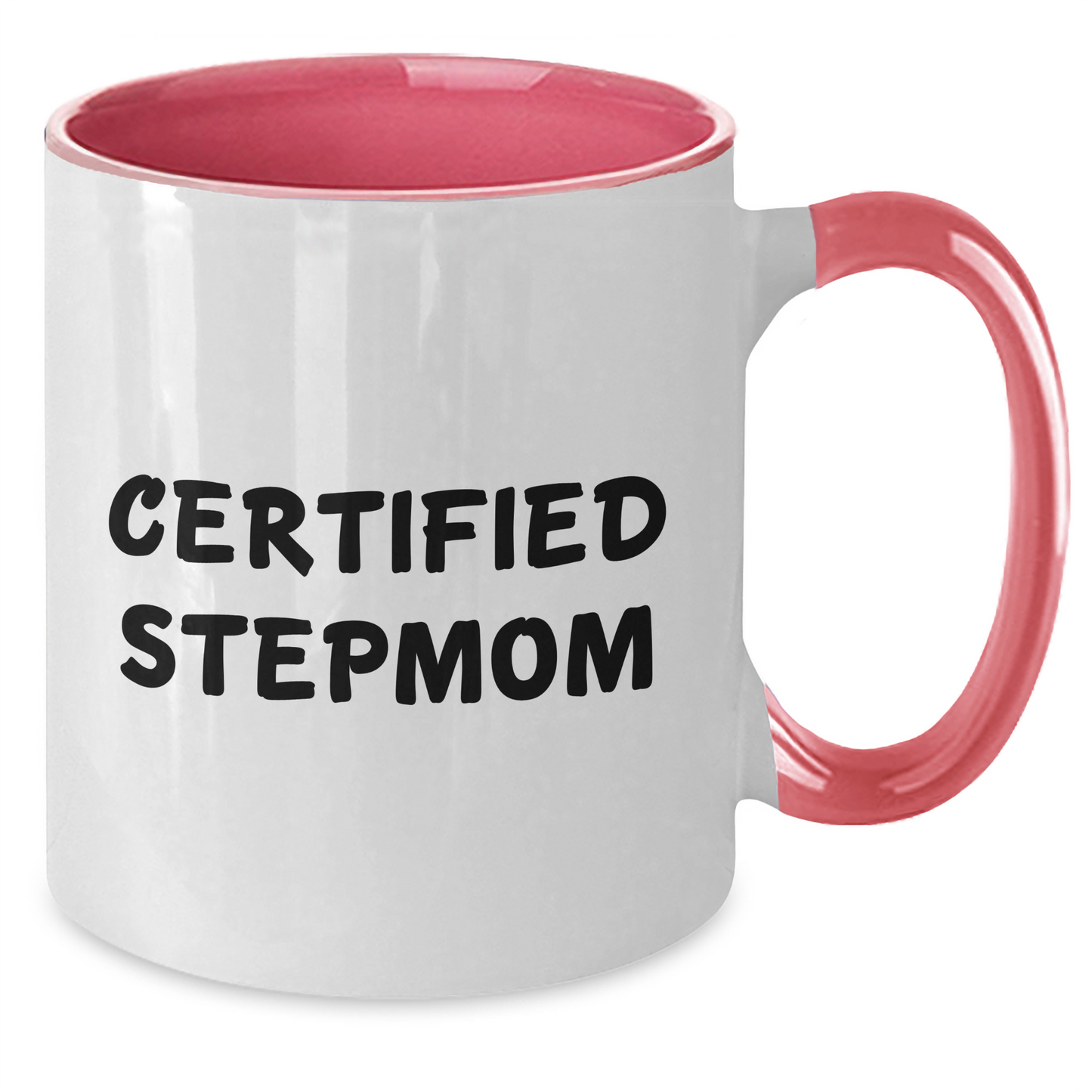 Funny Certified Stepmom Gifts from Mom to Stepmom Two Tone Coffee Mug for Graduation, Black and White, 11oz - Additional