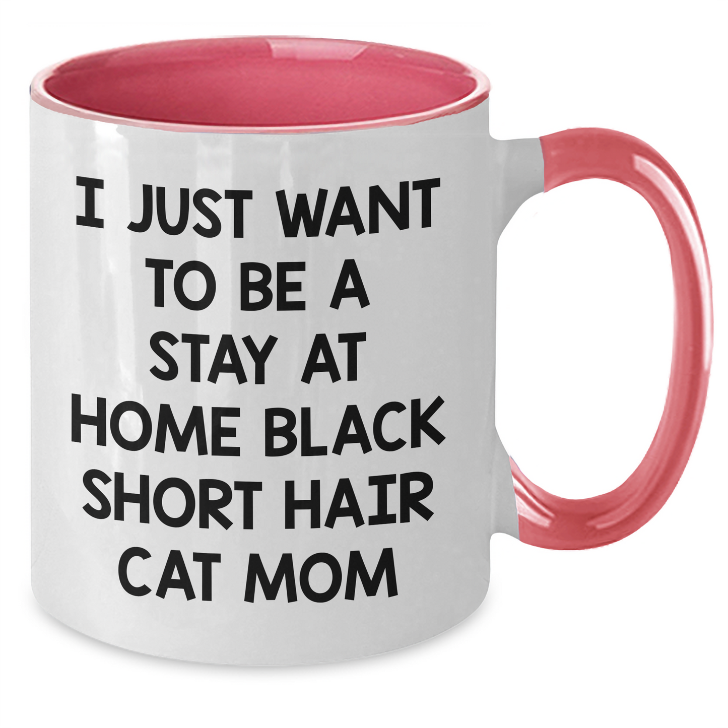 Funny Black Short Hair Cat Mom Graduation Gifts from Friends, Two Tone Coffee Mug for Her - Additional