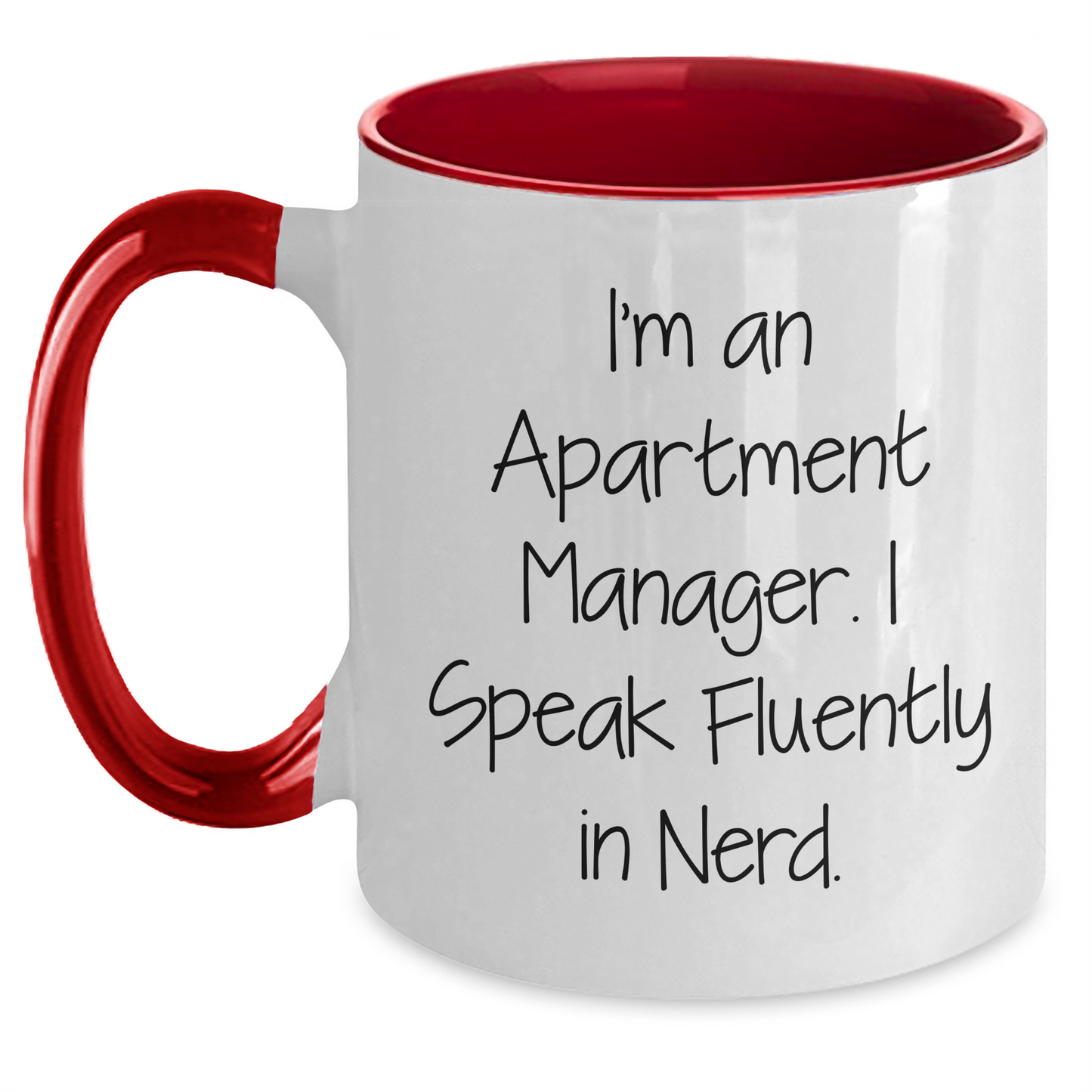 Funny Apartment Manager Gifts from Coworkers for Graduation Unique Two Tone Coffee Mugs - I Speak Fluently In genius. - Main