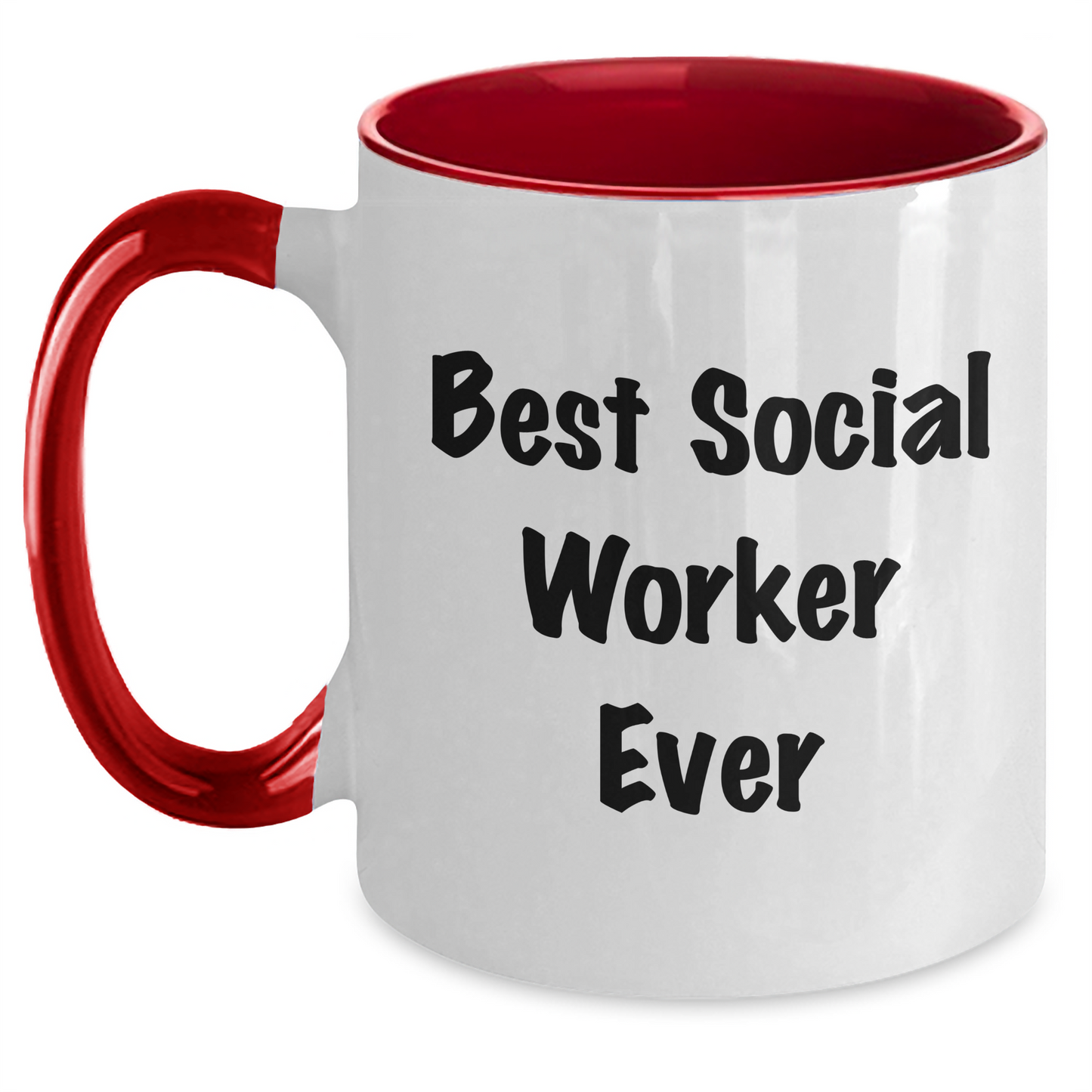 Funny Social Worker Gifts from Men to Best Social Worker Ever Two Tone Coffee Mug for Father's Day - Main