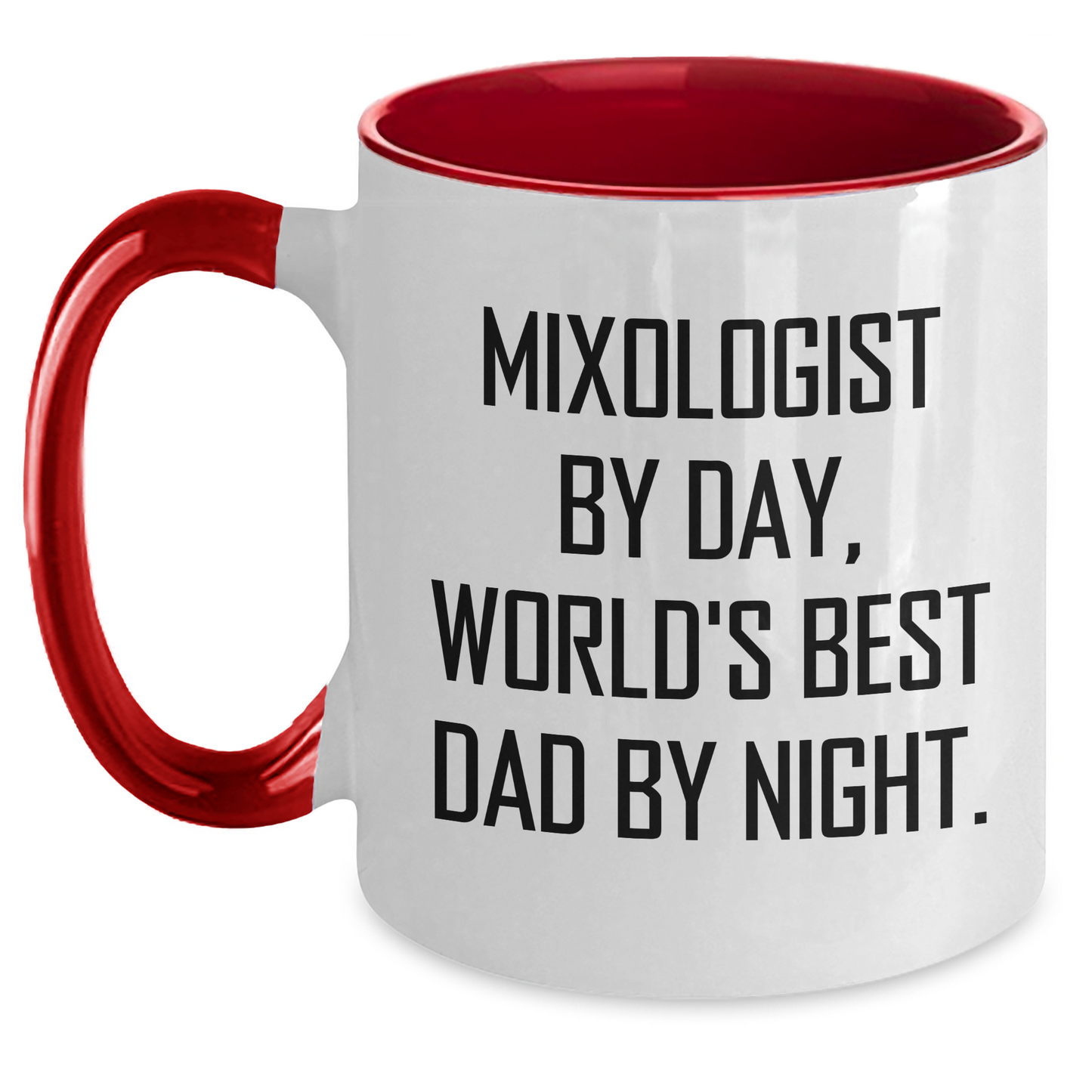 Mixologist Gifts from Men, Funny Two Tone Coffee Mug for World's Best Dads by Night, Father's Day Unique Gifts - Main
