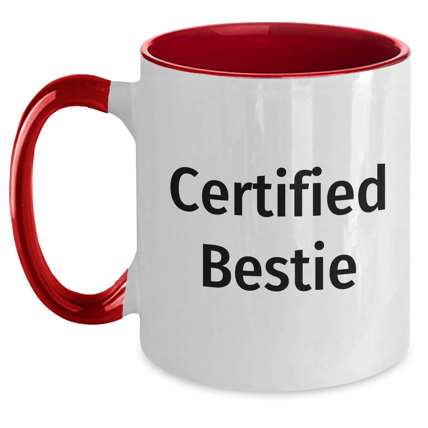 Funny Bestie Gifts from Men - Certified Bestie Two Tone Coffee Mug for Bestie, Unique Father's Day Unique Gifts - Main