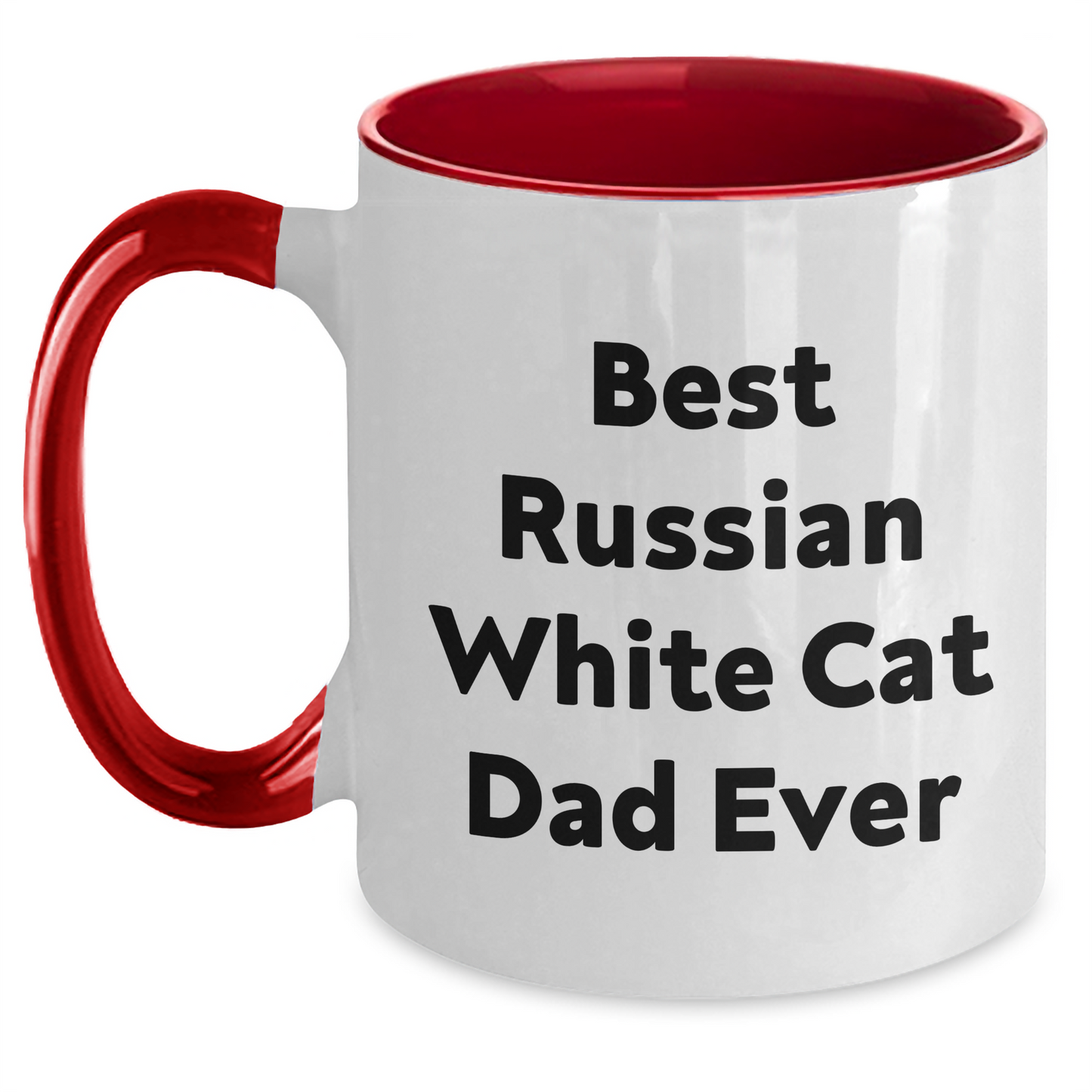 Funny Russian White Cat Dad Ever, Gifts from Men to Russian White Cat Lovers, Father's Day Unique Gifts - Main