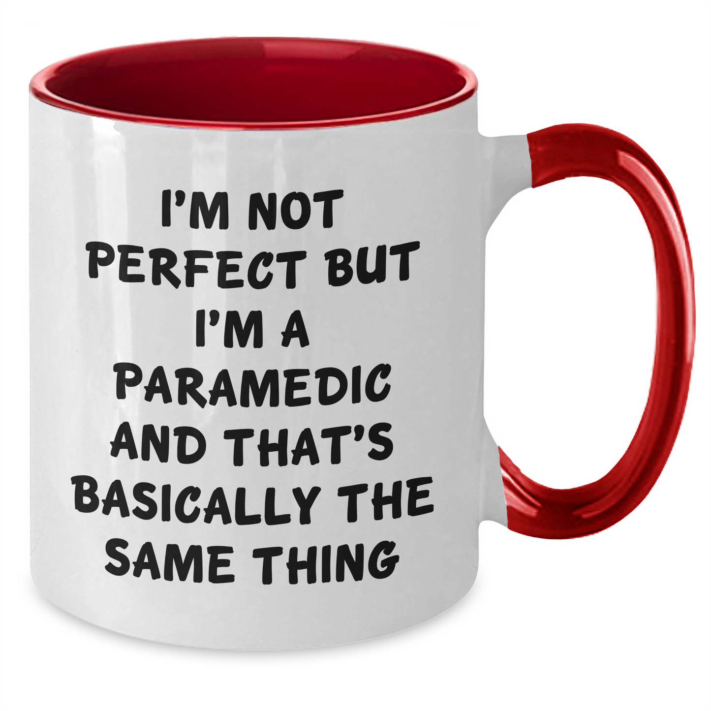 Funny Rescue Worker Gifts for Men - I'm Not Perfect But I'm A Rescue Worker And That's Basically The Same Thing, Two Tone Coffee Mug for Father's Day from Family - Additional