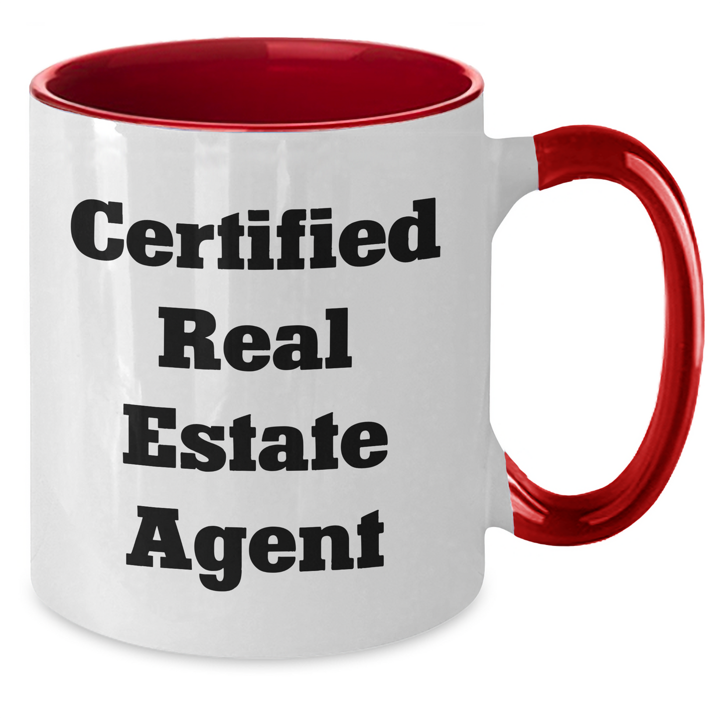 Funny Real Estate Agent Gifts from Friends for Graduation - Two Tone Coffee Mug with Inspirational Quote, 11oz Ceramic, Microwave and Dishwasher Safe - Additional