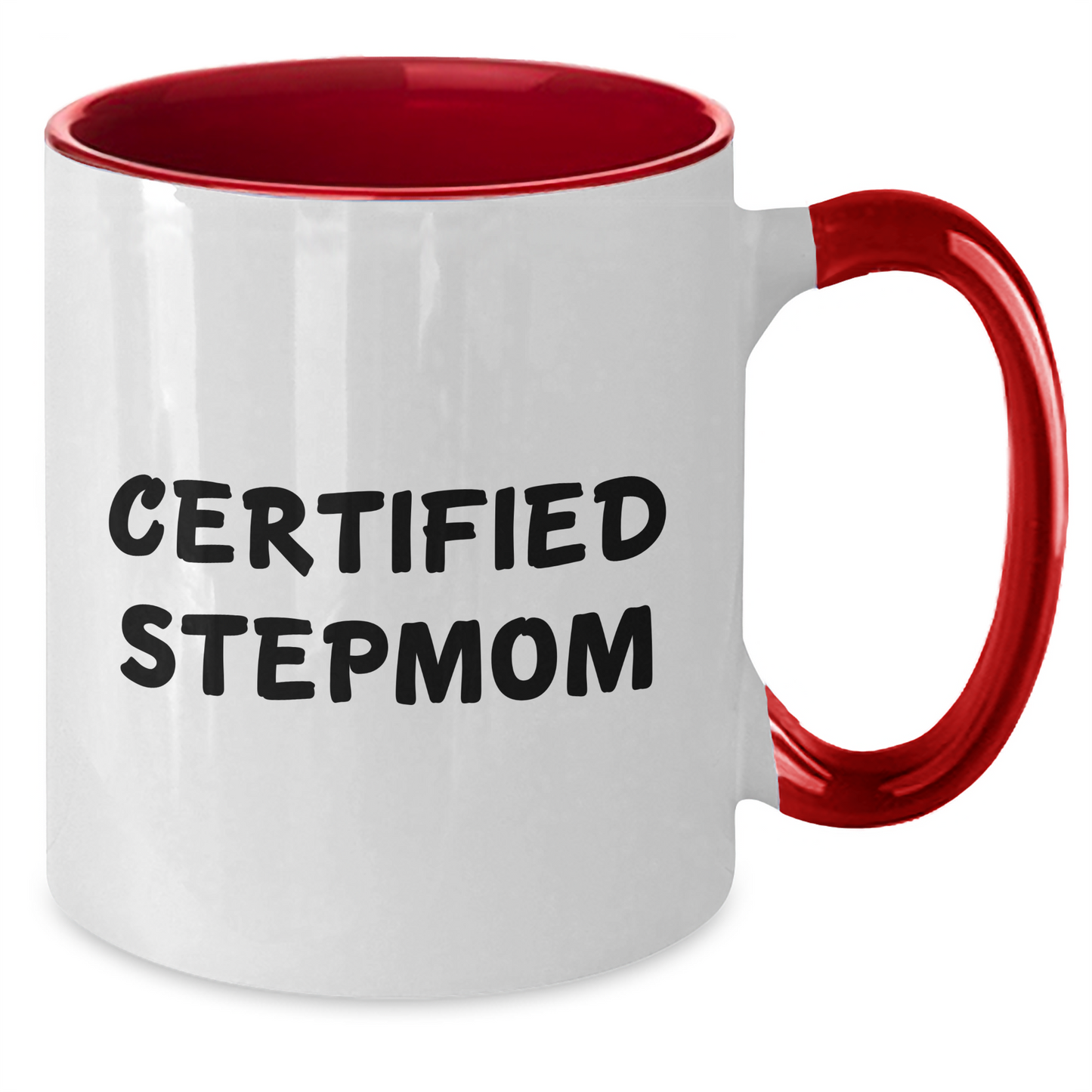Funny Certified Stepmom Gifts from Mom to Stepmom Two Tone Coffee Mug for Graduation, Black and White, 11oz - Additional