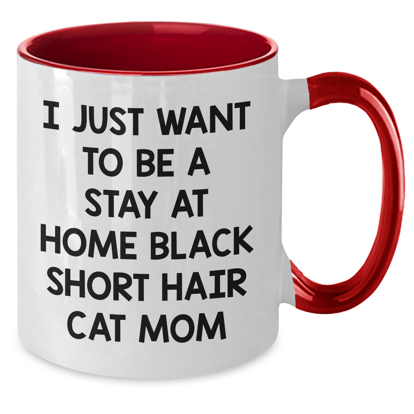 Funny Black Short Hair Cat Mom Graduation Gifts from Friends, Two Tone Coffee Mug for Her - Additional
