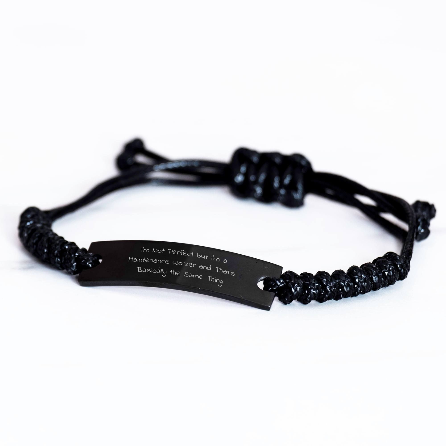 Maintenance Worker Funny Gifts, Rope Bracelet for Dad's Imperfect Hero, Gifts from Men to Family, Inspired by 'I'm Not Perfect' - Image 2