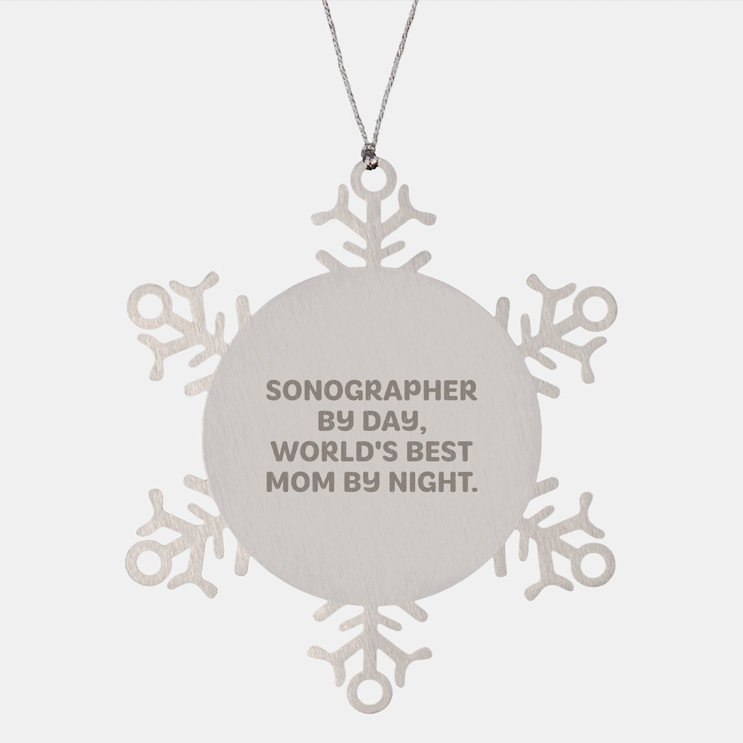 Funny Sonographer Gifts from Mom - Snowflake Ornament, Shatterproof and Durable, Perfect for Sonographer Friends and Family - Image 1