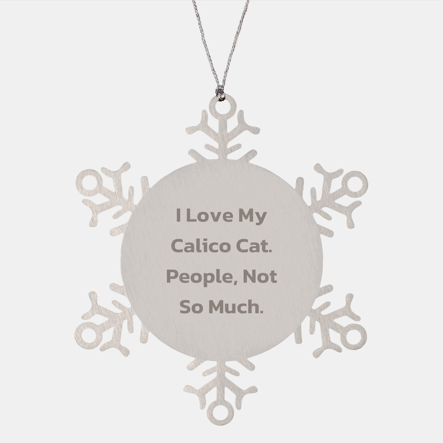 Funny Calico Cat Gifts from Friends for Calico Cat Lovers, Snowflake Ornament for Christmas - Image 1