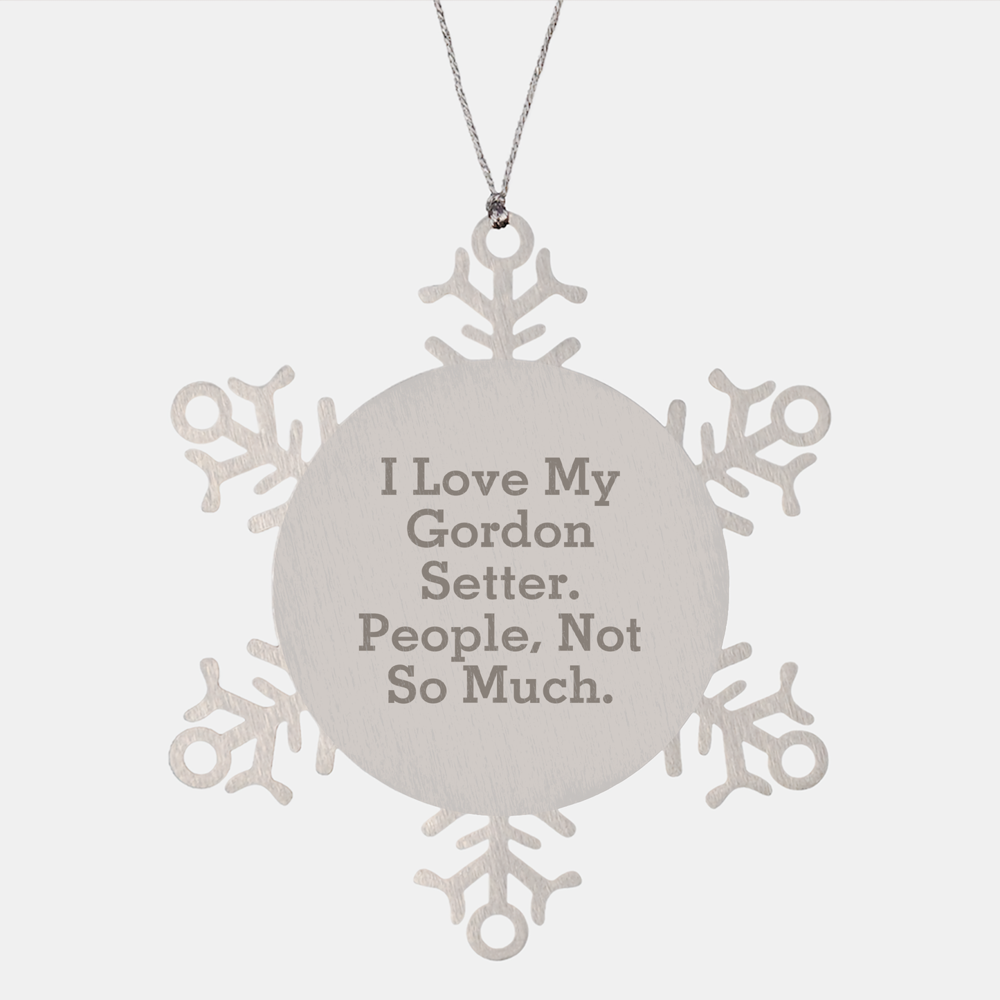 Gordon Setter Dog Lovers' Funny Snowflake Ornament, Gifts from Friends for Christmas Unique Presents - Image 1