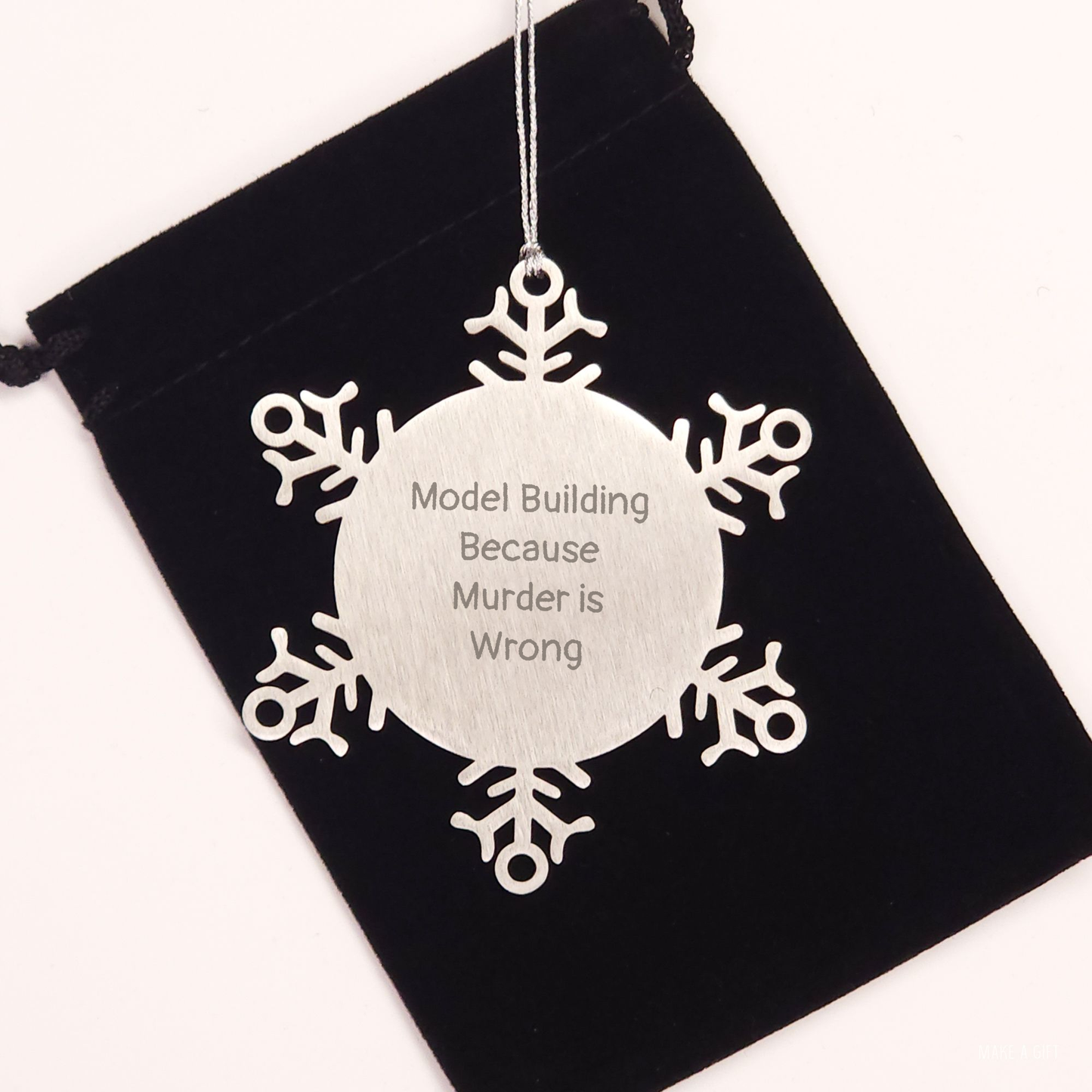 Funny Model Building Gifts for Christmas, Snowflake Ornament from Friends, Snowflake Ornament for Model Building Enthusiasts, Gifts from Men to Women - Image 2