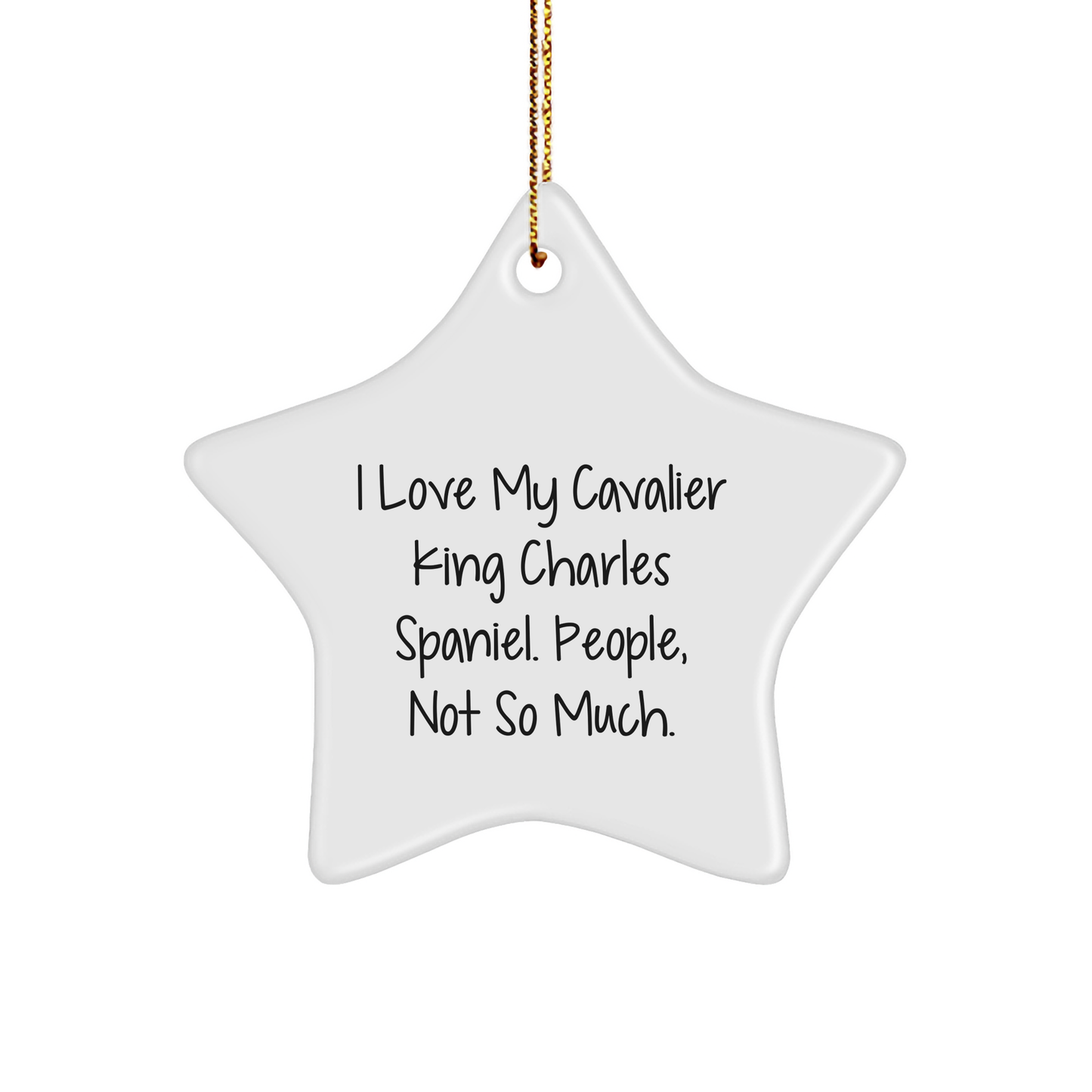 I Love My Cavalier King Charles Spaniel Dog Gifts from Friends, Unique Christmas Star Ornament for Men, Women, or Family - Image 1