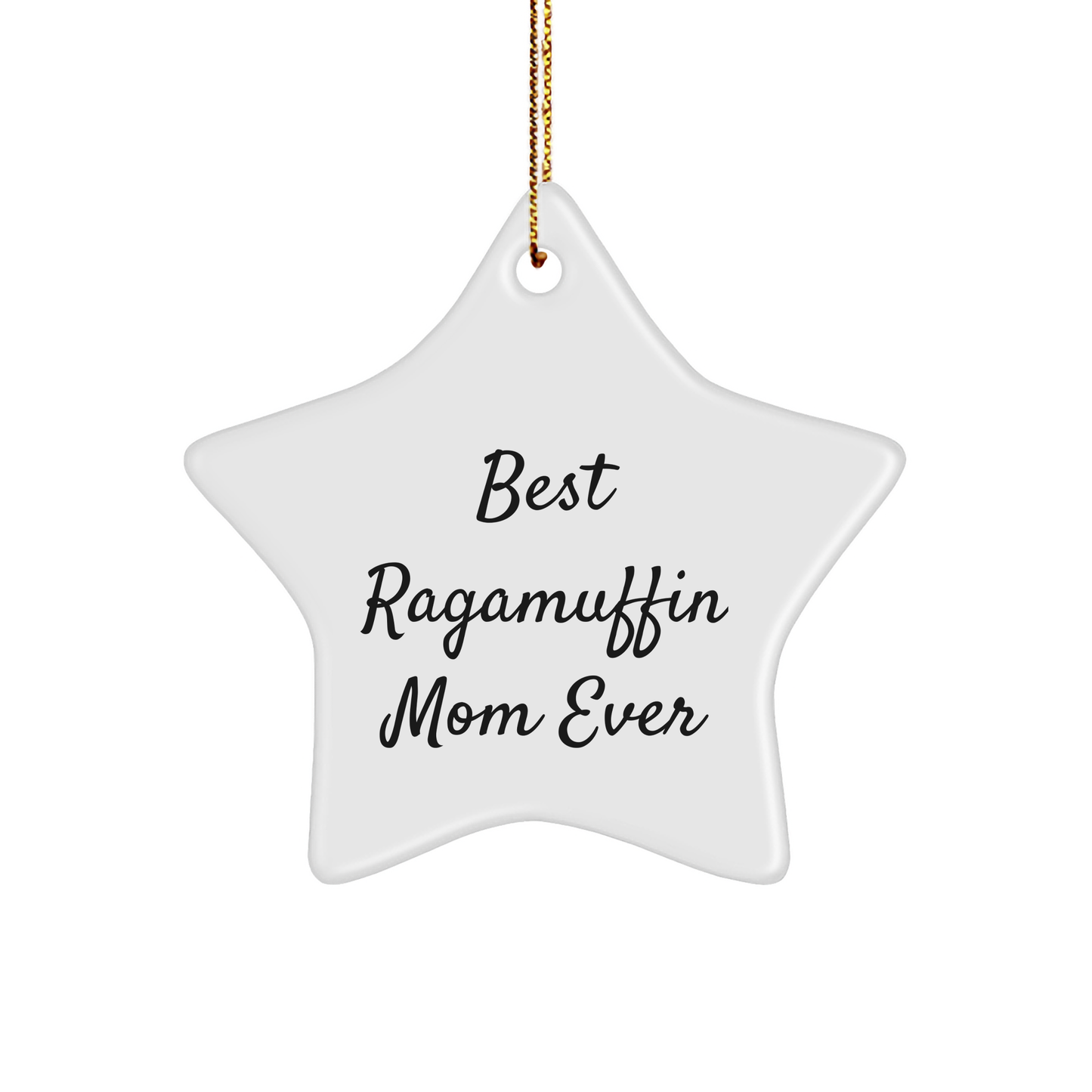 Ragamuffin Cat Mom Gifts from Friends, Funny Star Ornament for Christmas - Image 1