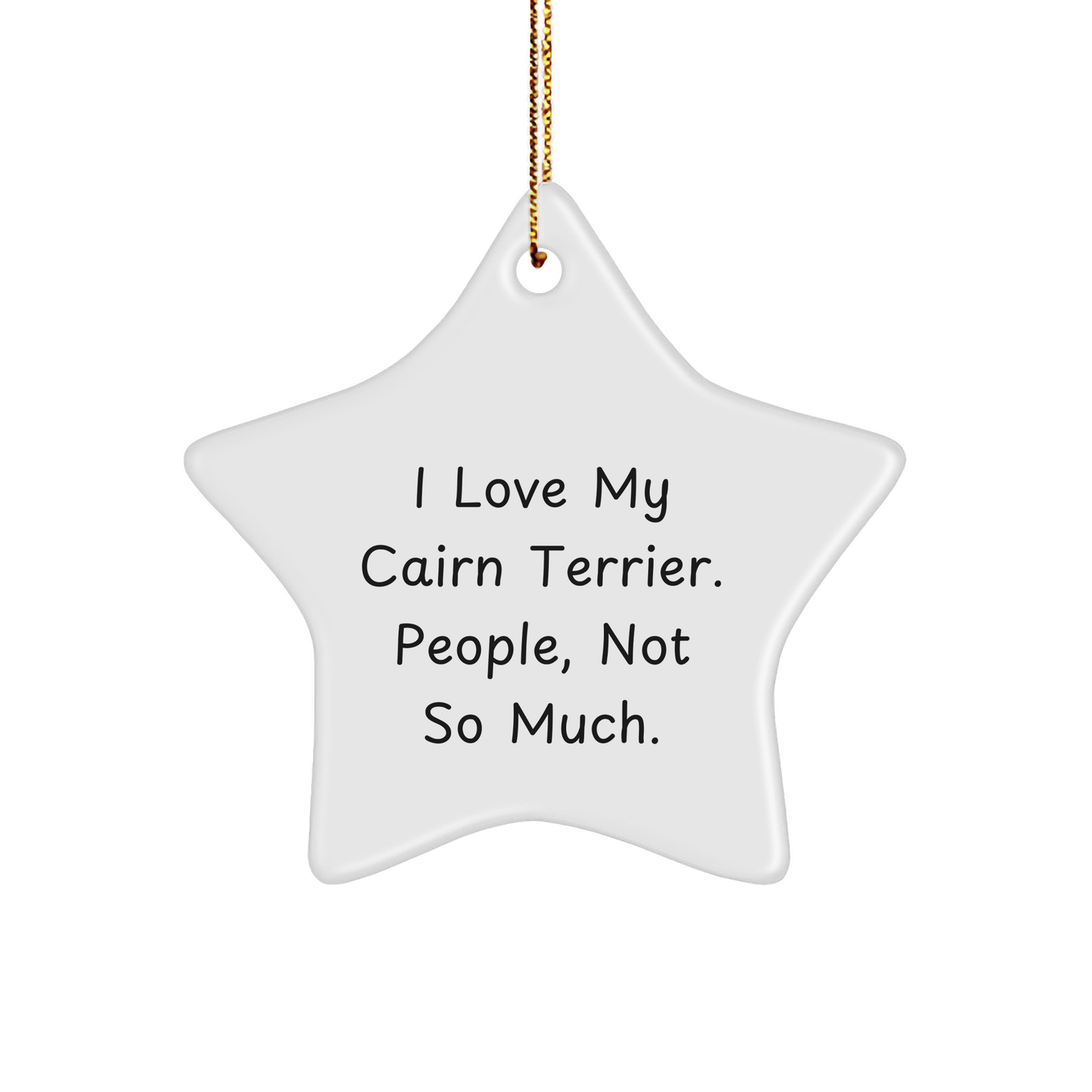 Cairn Terrier Dog Lovers Star Ornament, Gifts from Friends for Family, Funny Quote Christmas Decoration - Image 1