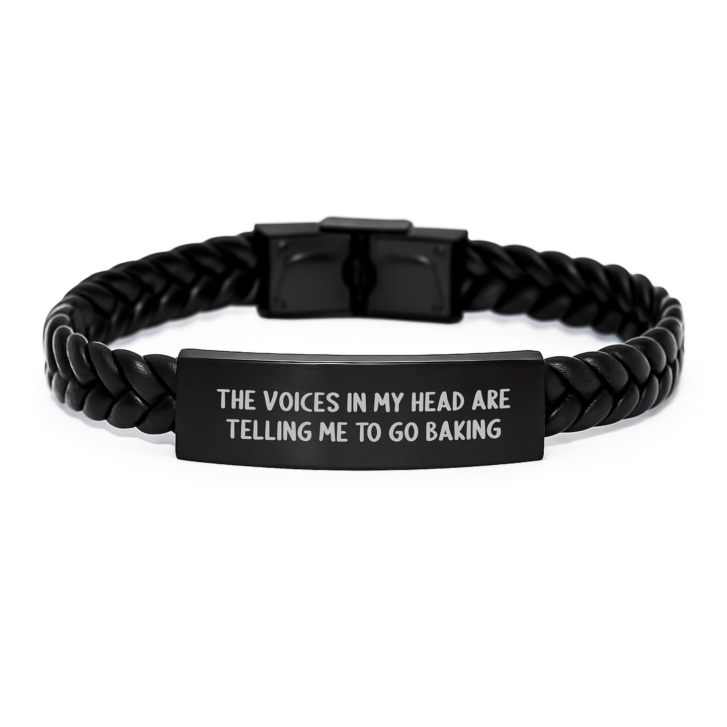 Funny Baking Quote Gifts from Friends to Baking Enthusiasts, Interlaced Leather Graduation Unique Gifts for Her, Inspired to Go Baking - Image 1