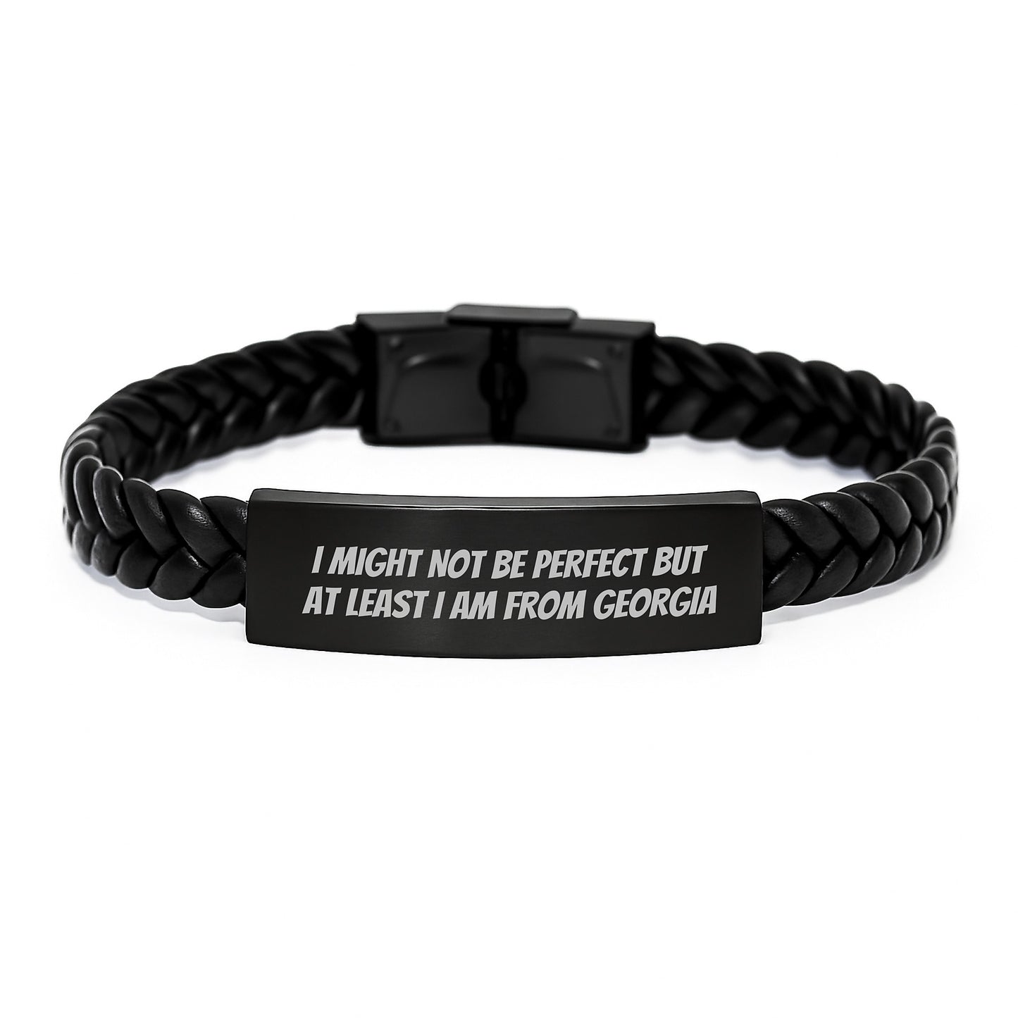 Funny Georgia Interlaced Leather Bracel ' - Image 1