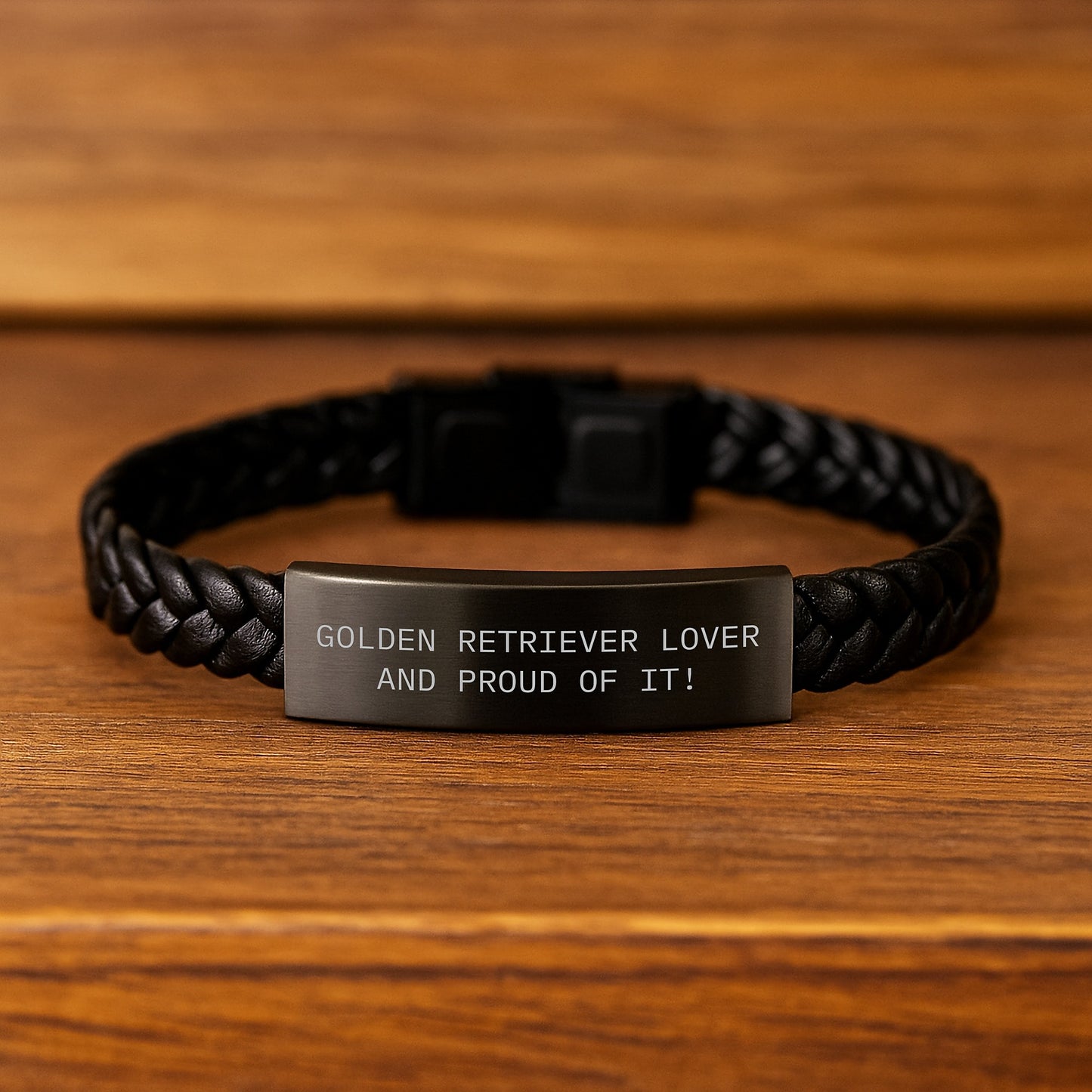 Golden Retriever Dog Lover Gifts from Family, Birthday Unique Interlaced Leather Bracelets for Golden Retriever Dog Enthusiasts, Funny Quote 'Golden Retriever Lover And Proud Of It!' - Image 2