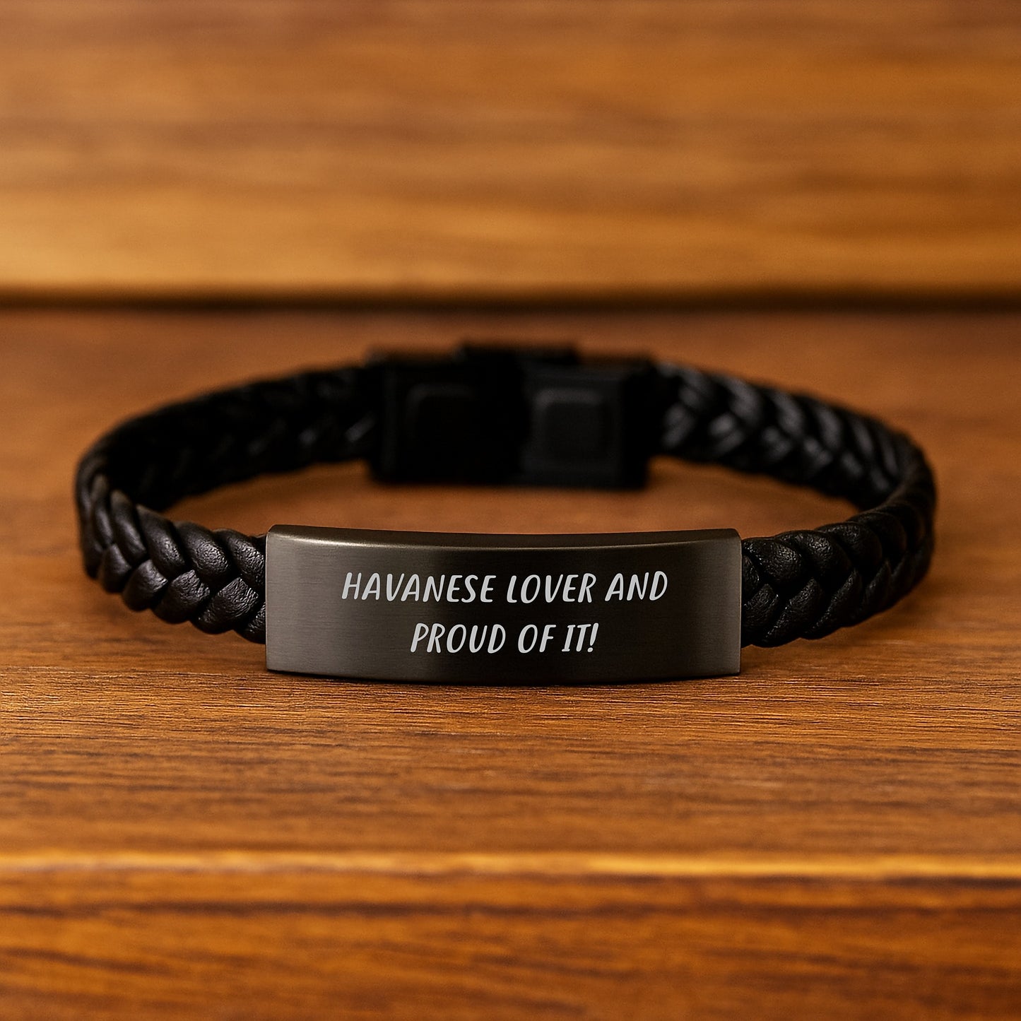 Havanese Dog Lover Gifts, Funny Interlaced Leather Bracelet, Birthday Unique Gifts from Friends to Havanese Dog Owners, Havanese Dog Accessories - Image 2