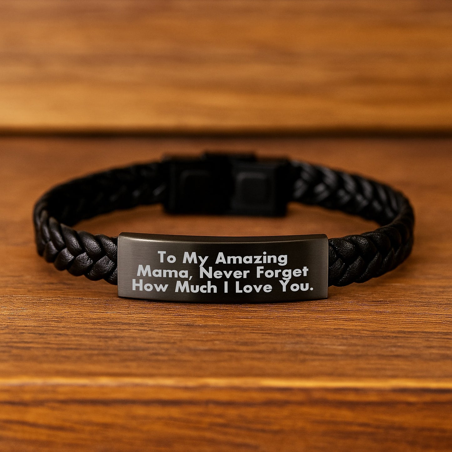 Sweet Mama Gifts from Friends to Our Amazing Mama, Interlaced Leather Love - Image 2