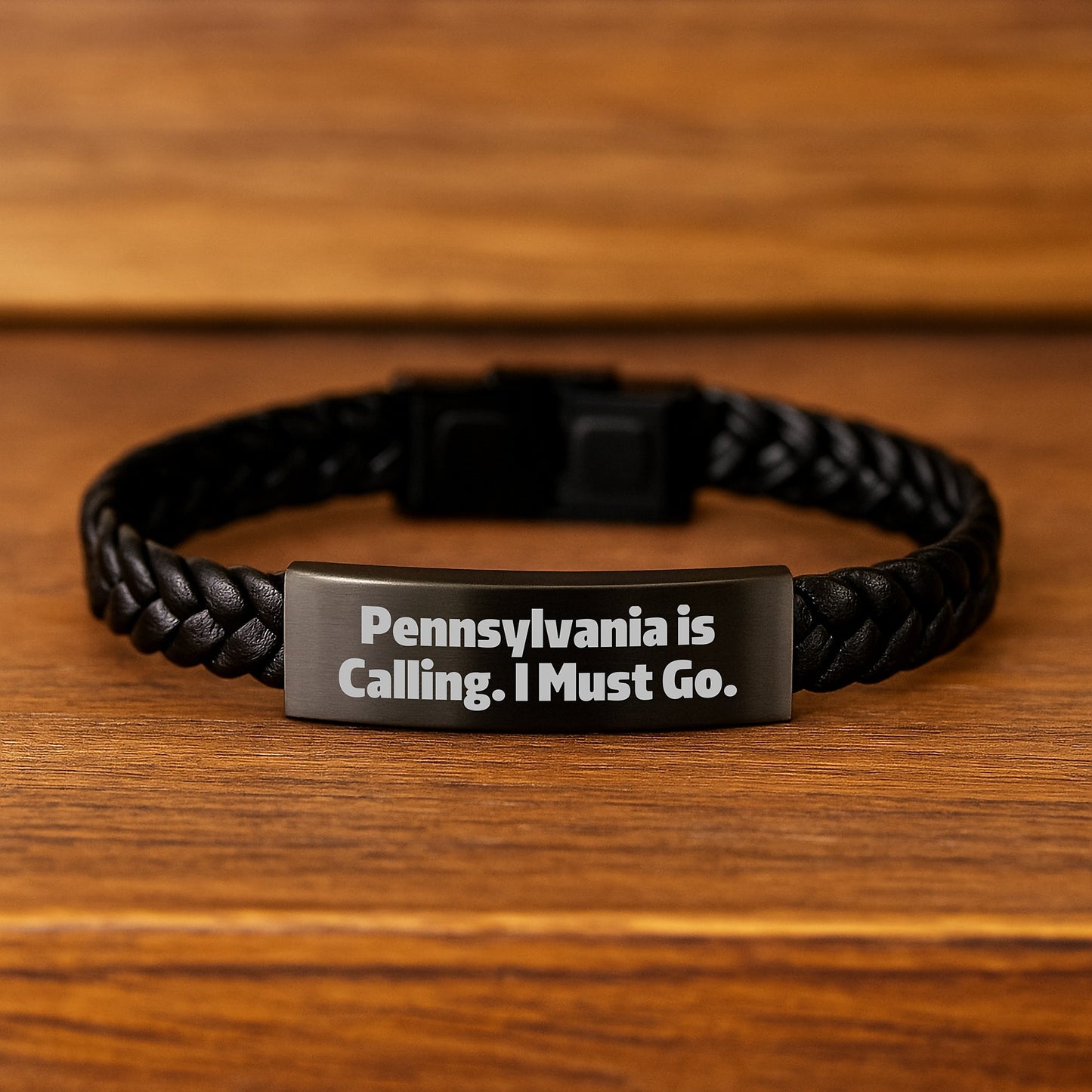 Pennsylvania Calling Gifts from Friends, Inspirational Interlaced Leather Bracelet for Pennsylvania Men, Women, Birthday Unique Gifts - Image 2