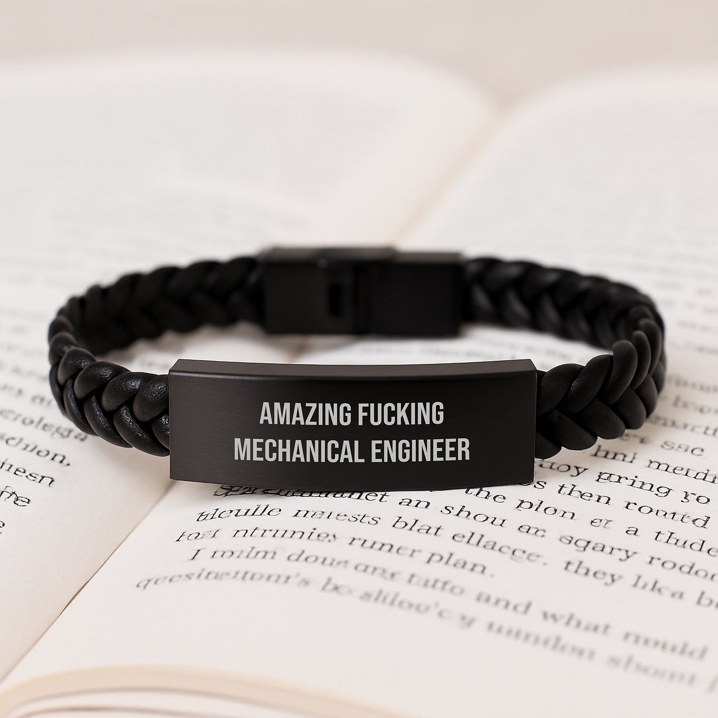 Inspirational Mechanical Engineer Gifts Funny Quote Interlaced Leather Bracelet for Men and Women - Gifts from Friends or Family for Graduation Unique Gifts - Image 3