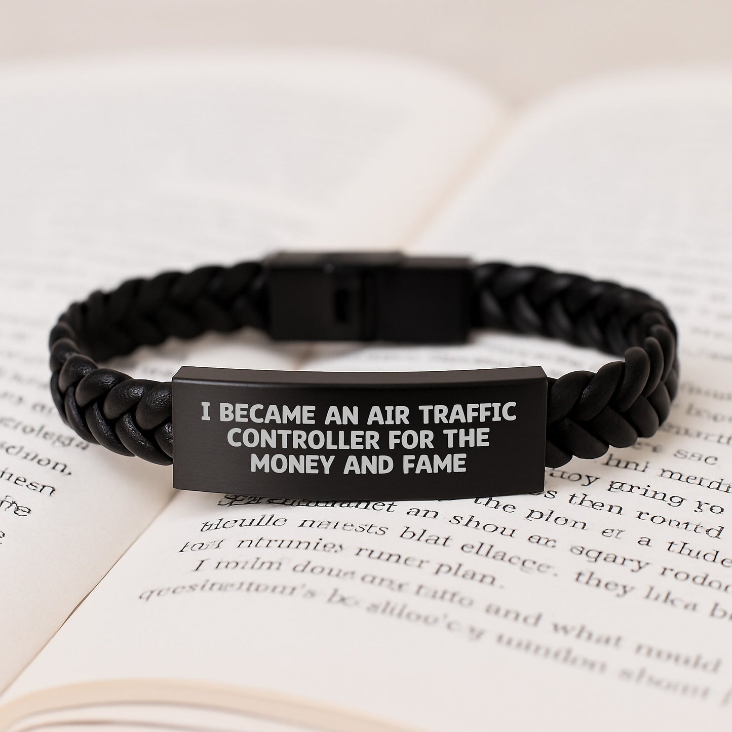 Air Traffic Controller Funny Quote Interlaced Leather Bracelet Gifts from Men to Air Traffic Controller Friends - Image 3