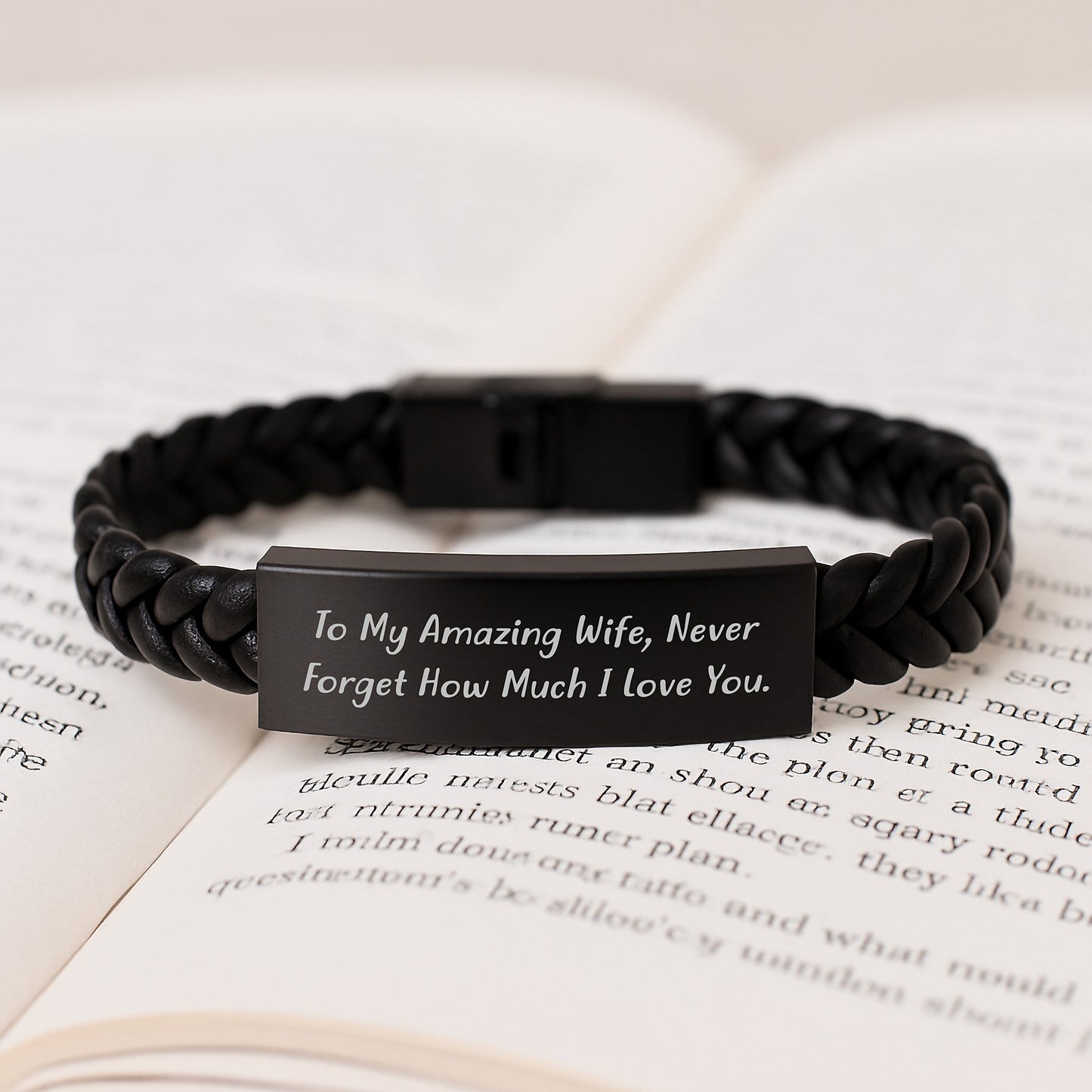 Gifts from Men to My Amazing Wife, Never Forget How Much I Love You. - Interlaced Leather Graduation Wife Gifts - Image 3