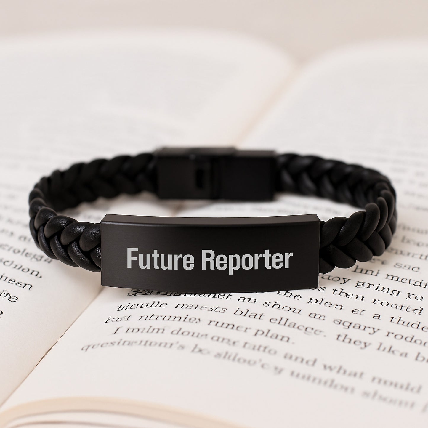 Funny Future Reporter Interlaced Leather Bracelet Gifts from Friends for Birthday - Image 3