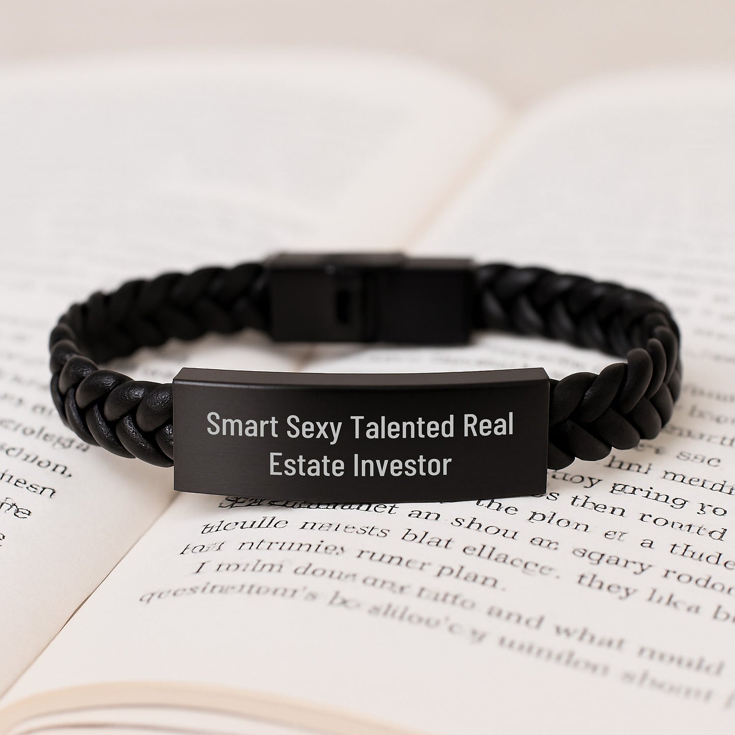 Gifts from Friends for Real Estate Investors, Inspirational Interlaced Leather Bracelet, Funny Quote, Birthday Unique Gifts, Real Estate Investor Accessories for Men - Image 3