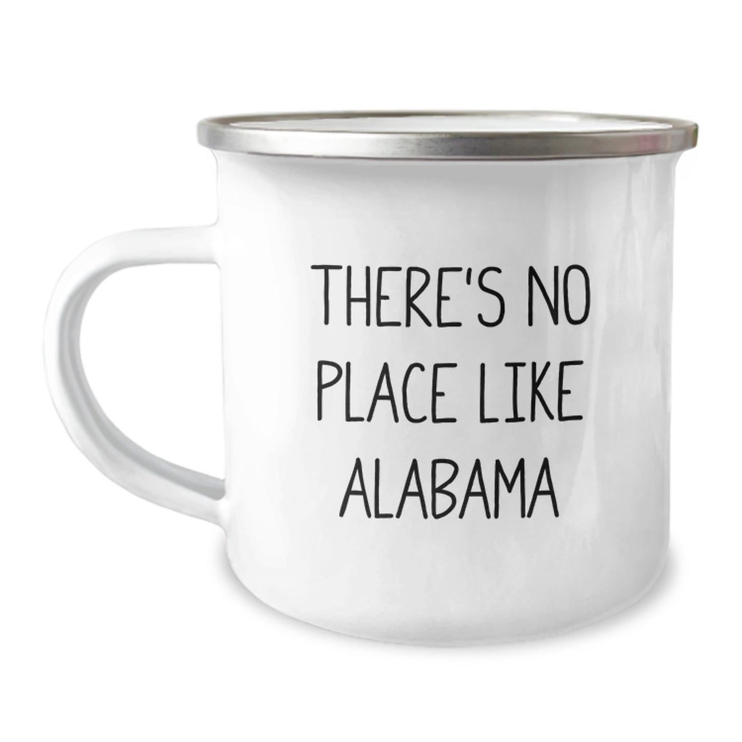 Alabama Gifts from Friends, Unique Camping Mug for Men or Women, Inspirational Quote 'There's No Place Like Alabama' for Graduation - Image 1
