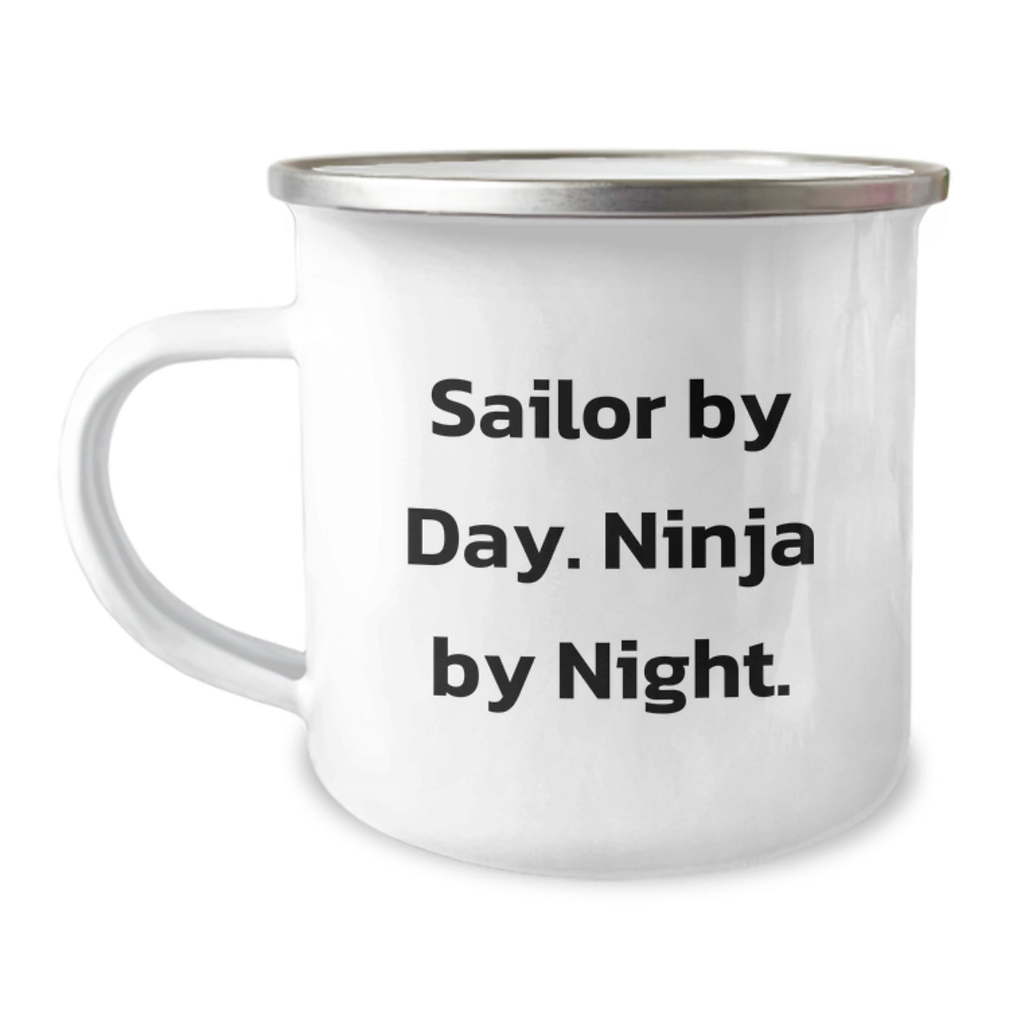 Sailor Gifts for Men - Camping Mug with Funny Quote 'Sailor By Day. Ninja By Night.' - Unique Graduation Gifts from Friends - Image 1