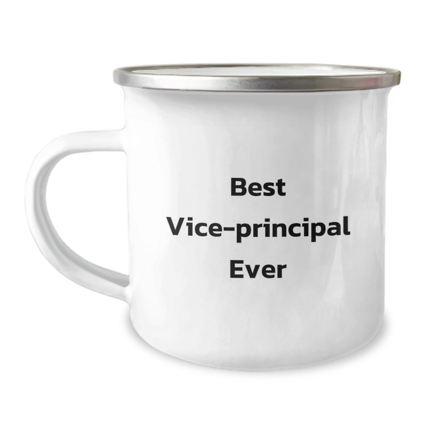 Funny Vice-Principal Gifts for Men from Friends - 'Best Vice-Principal Ever' Quote on a 12 oz Stainless Steel Camping Mug for Graduation - Image 1