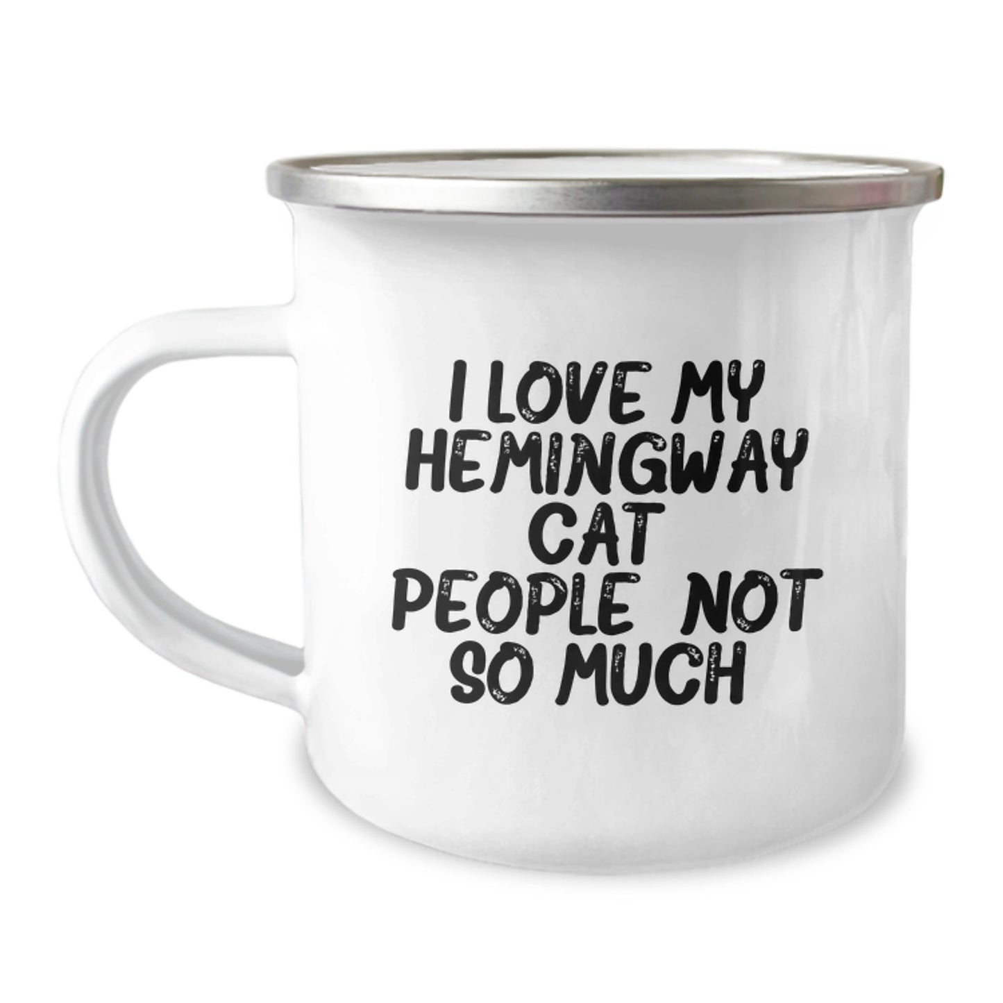 Funny Hemingway Cat Gifts from Friends for Family Graduation Unique Camping Mug - Image 1