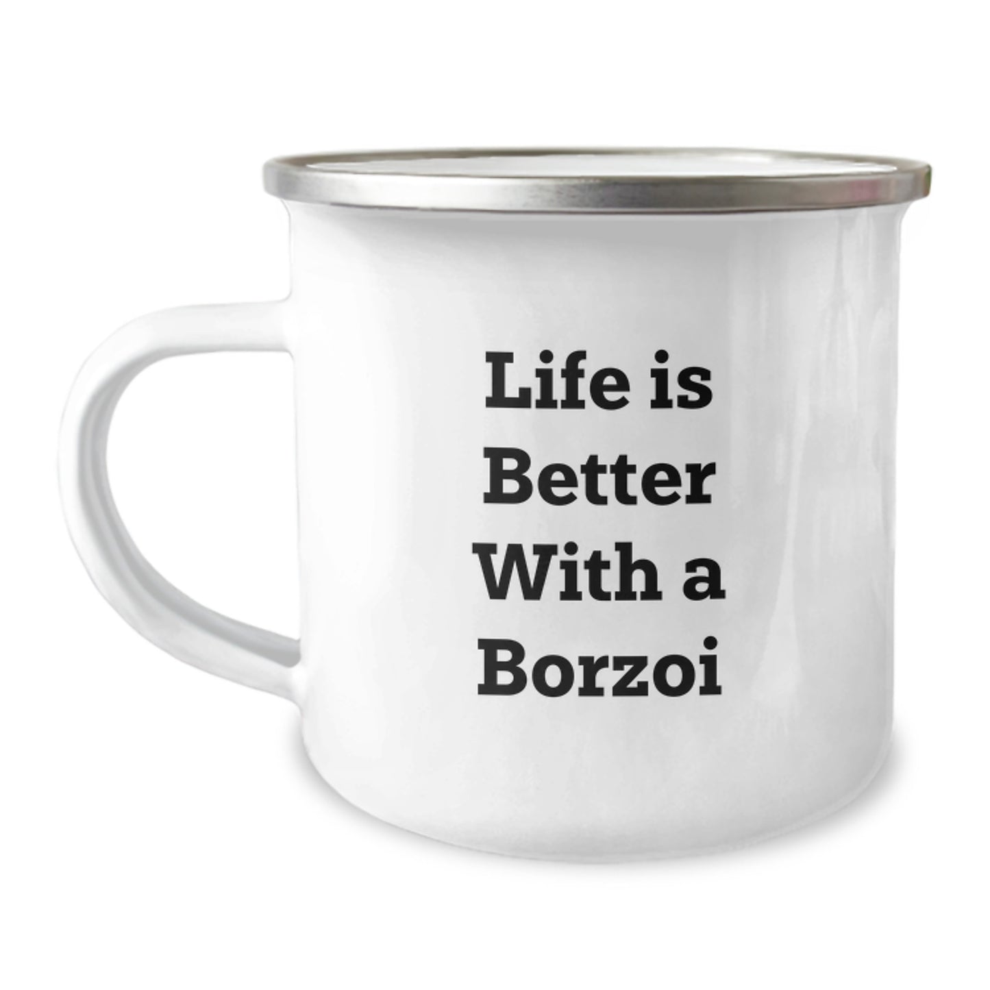 Borzoi Dog Lovers Gifts from Friends - Life Is Better With A Borzoi, Birthday Unique Gift for Him or Her, Camping Mug for Men or Women - Image 1