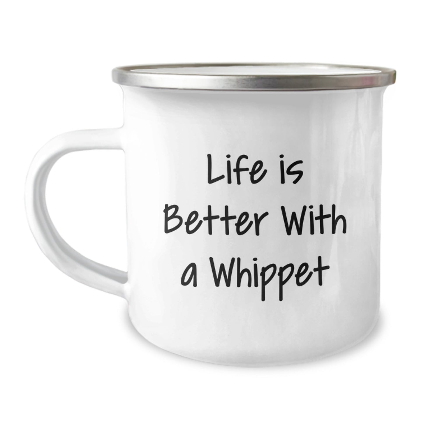 Whippet Dog Lover's Camping Mug, Funny Quote Gifts from Friends, Birthday Unique Gifts for Whippet Dog Enthusiasts - Image 1