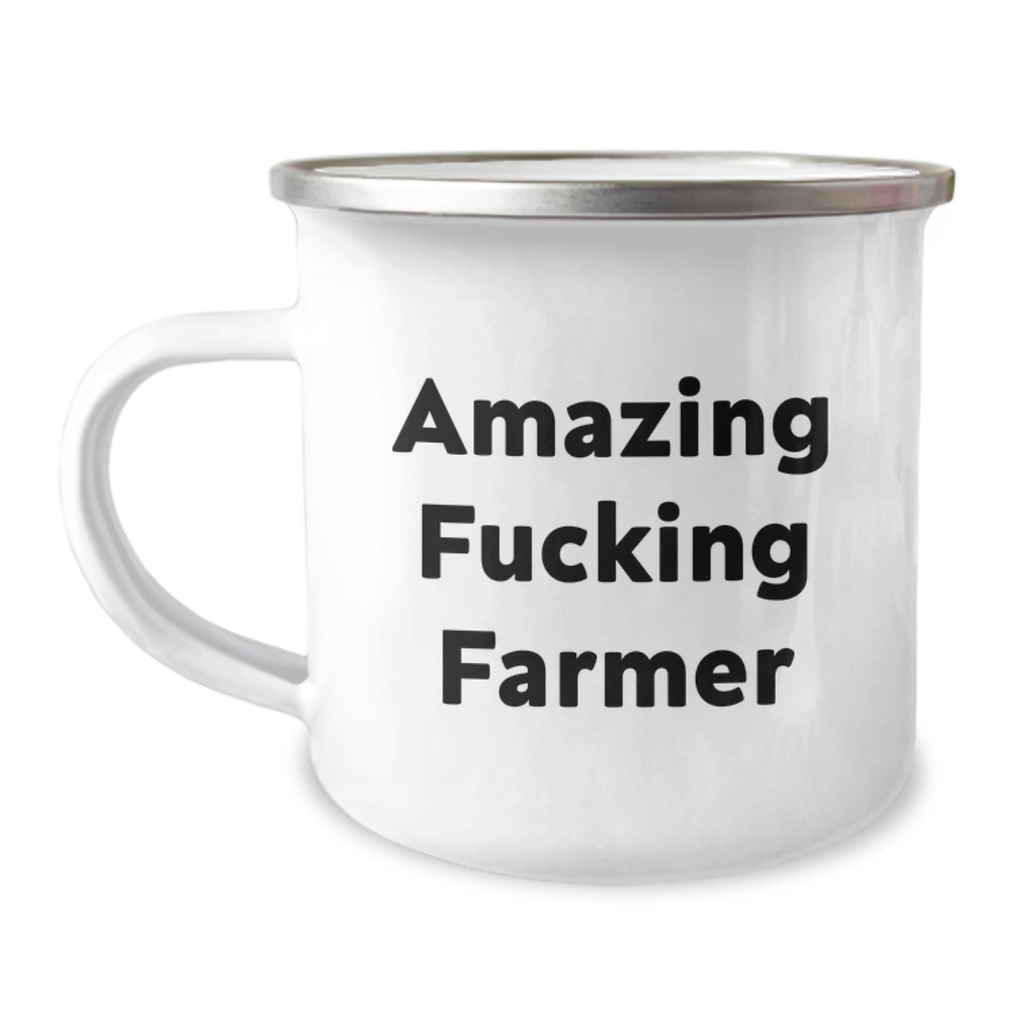 Gifts from Friends and Family for Amazing Farmers - Funny Camping Mug, 12 oz Stainless Steel with Enamel Finish, Perfect Graduation Gift for Men - Image 1