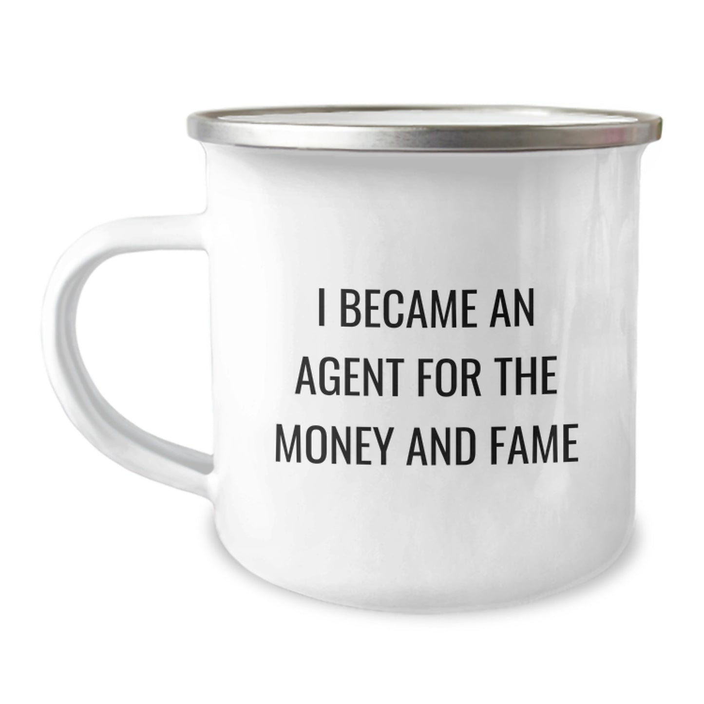 Funny Agent Gifts For Men - I Became An Agent For The Money And Fame Coffee Mug, Birthday Unique Agent Agent Gifts - Image 1